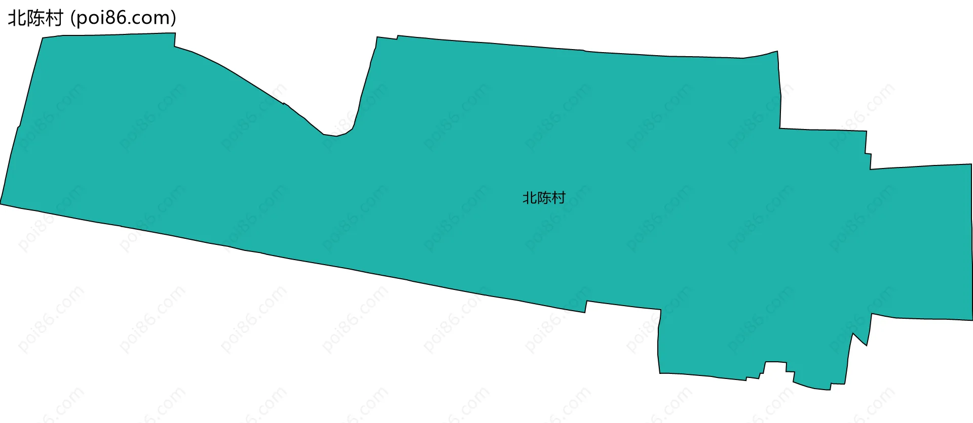 北陈村边界地图