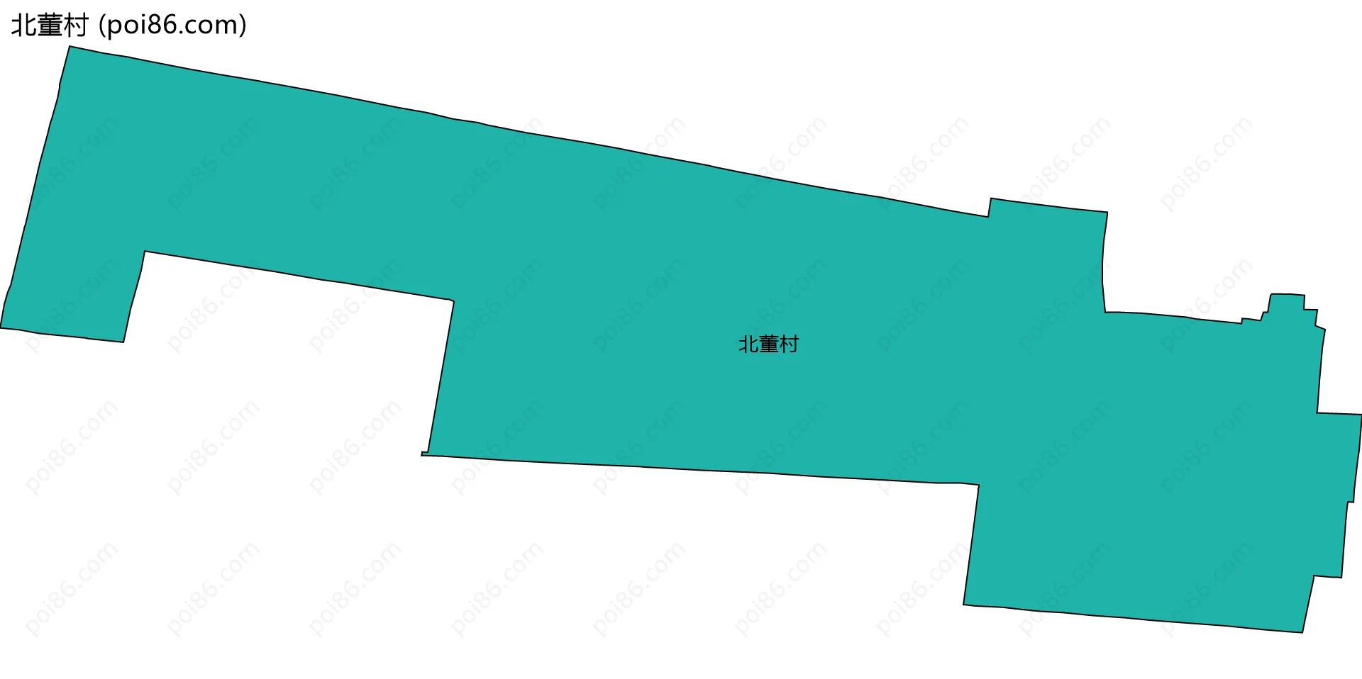 北董村边界地图