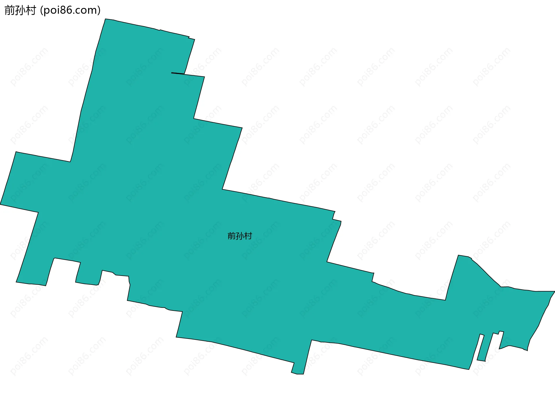 前孙村边界地图