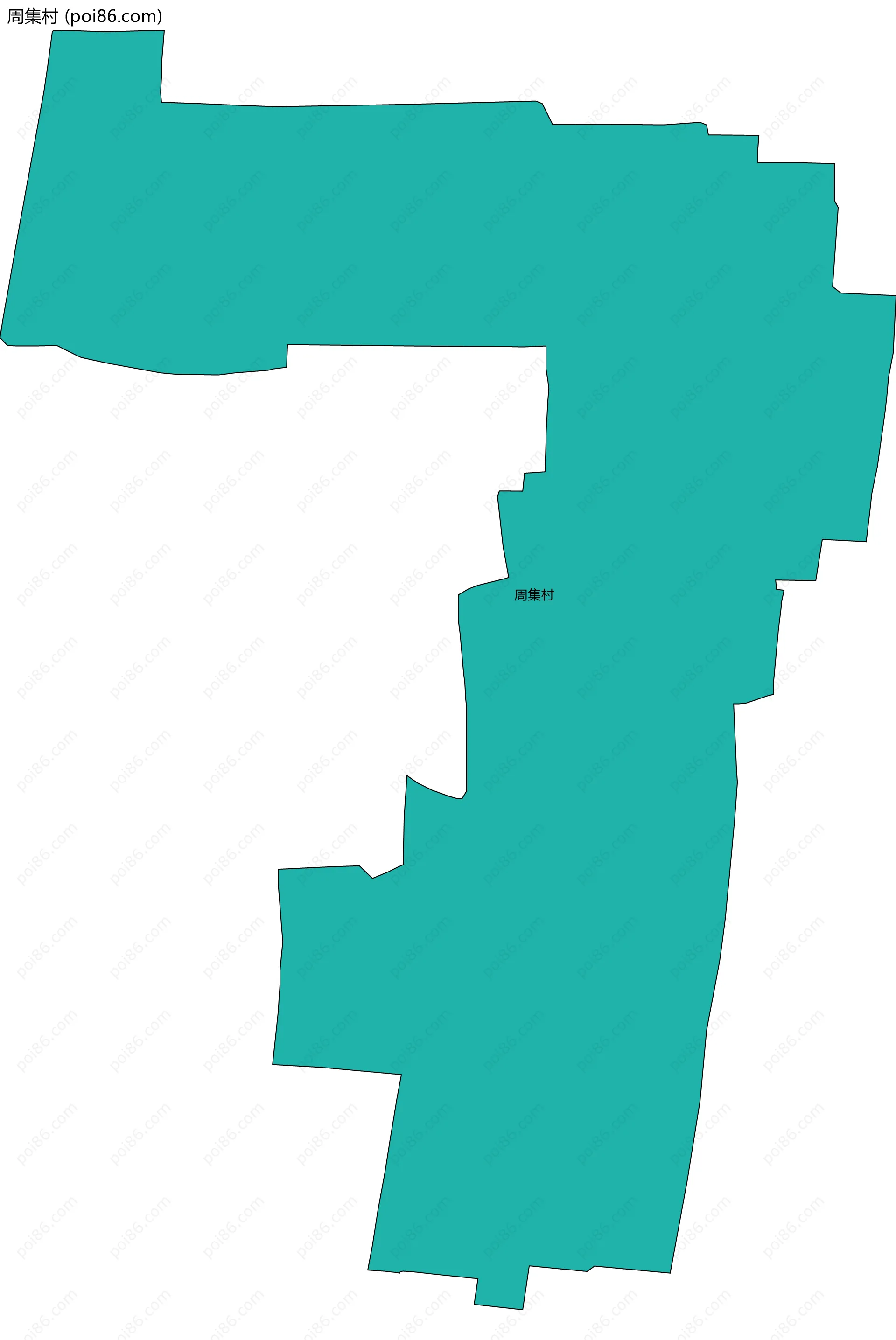 周集村边界地图