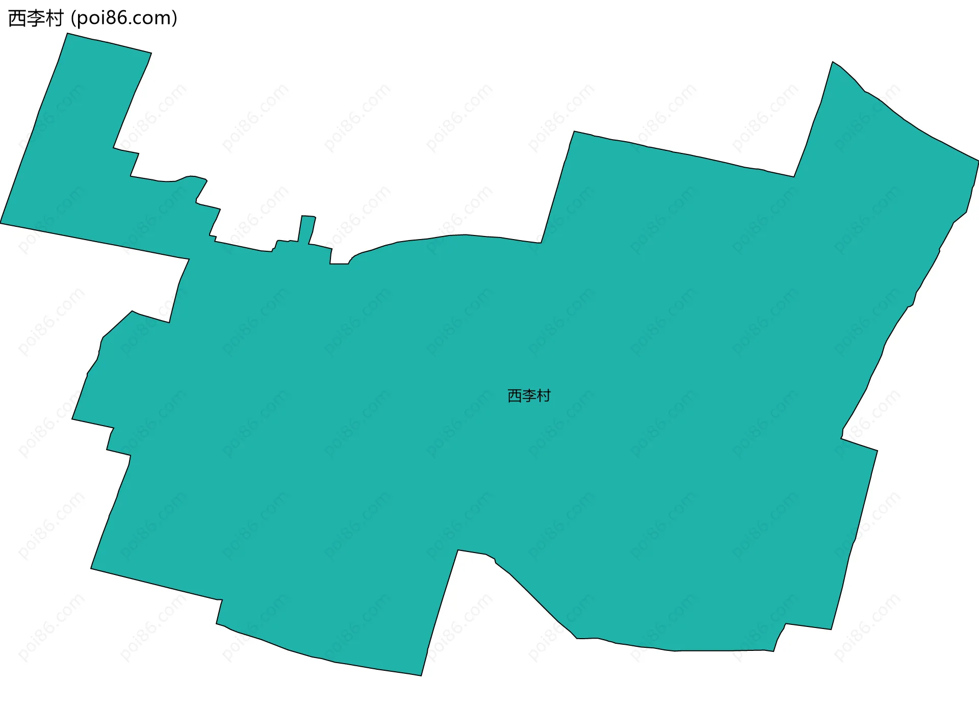西李村边界地图