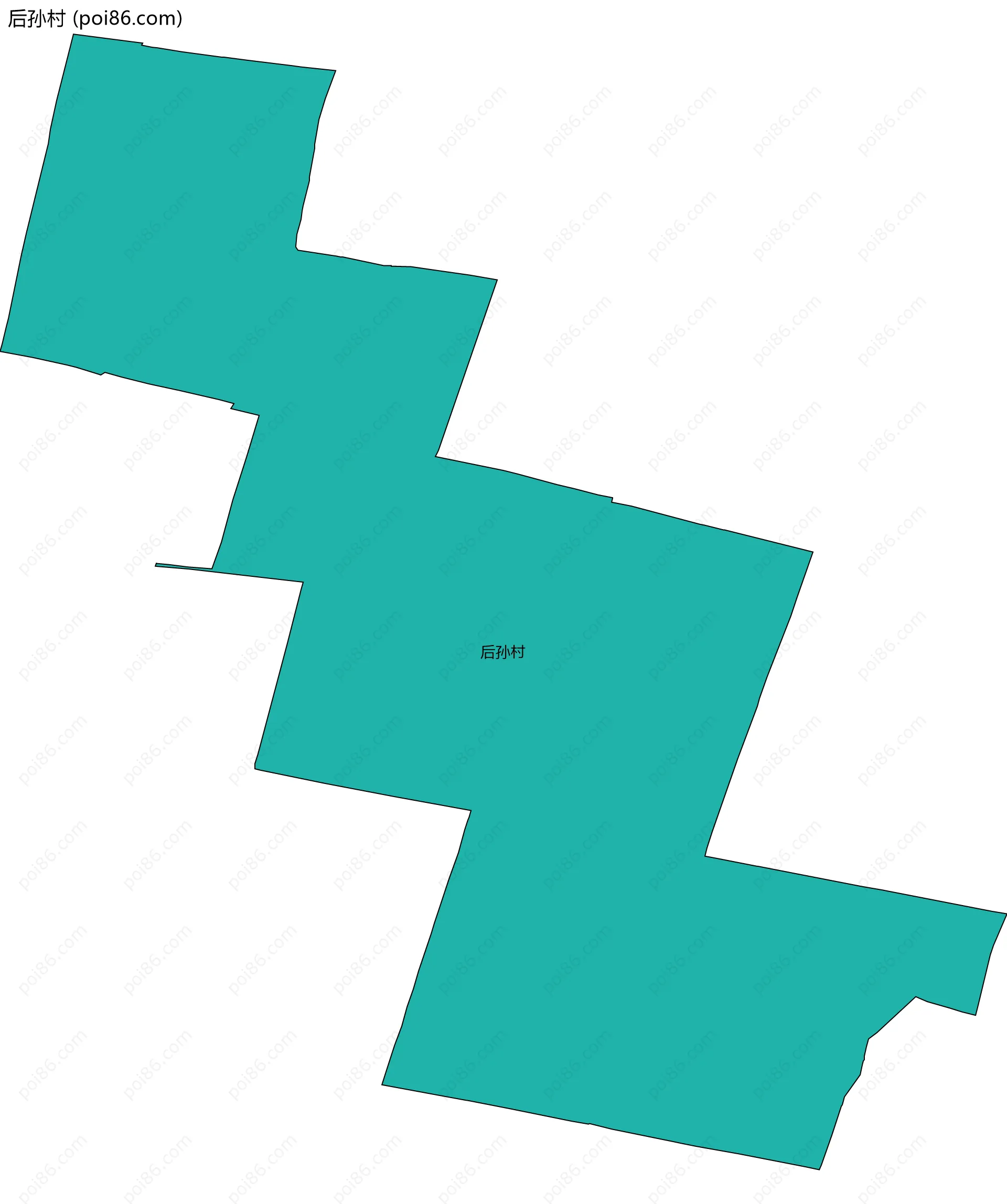 后孙村边界地图