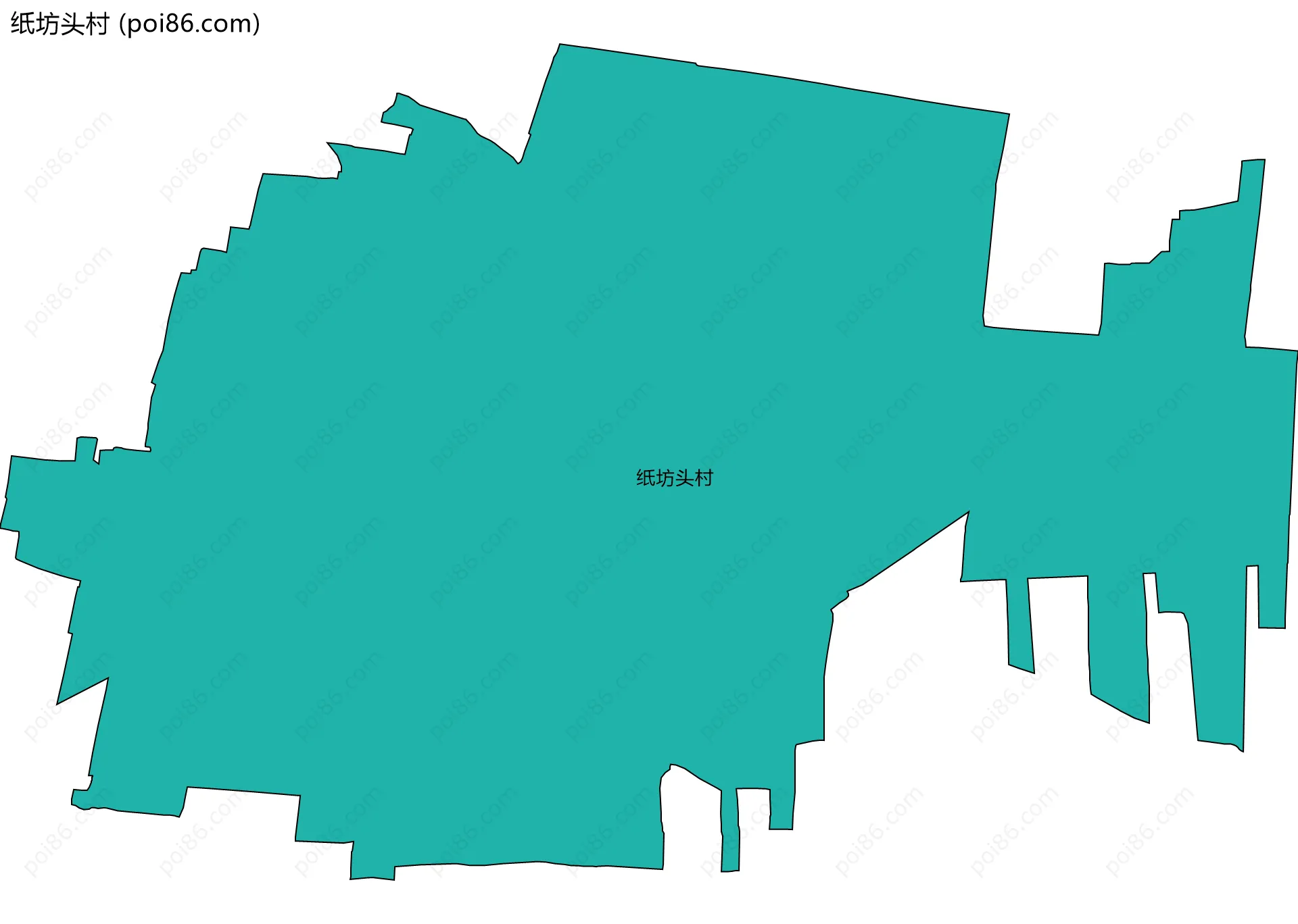 纸坊头村边界地图