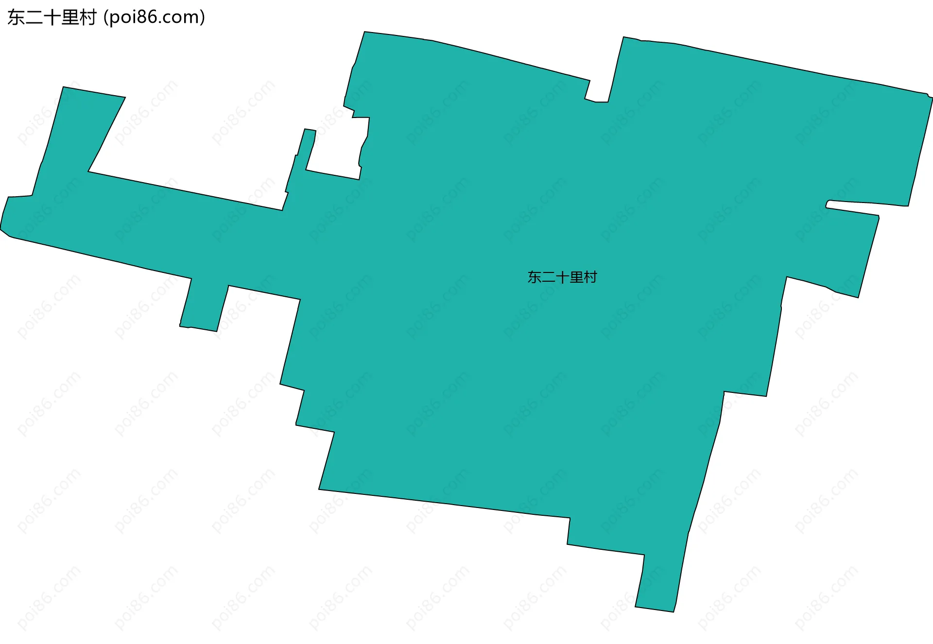 东二十里村边界地图