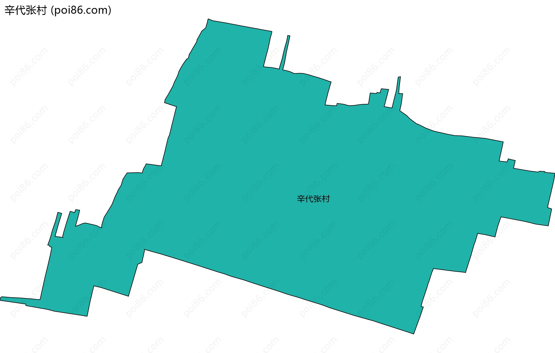 辛代张村边界地图