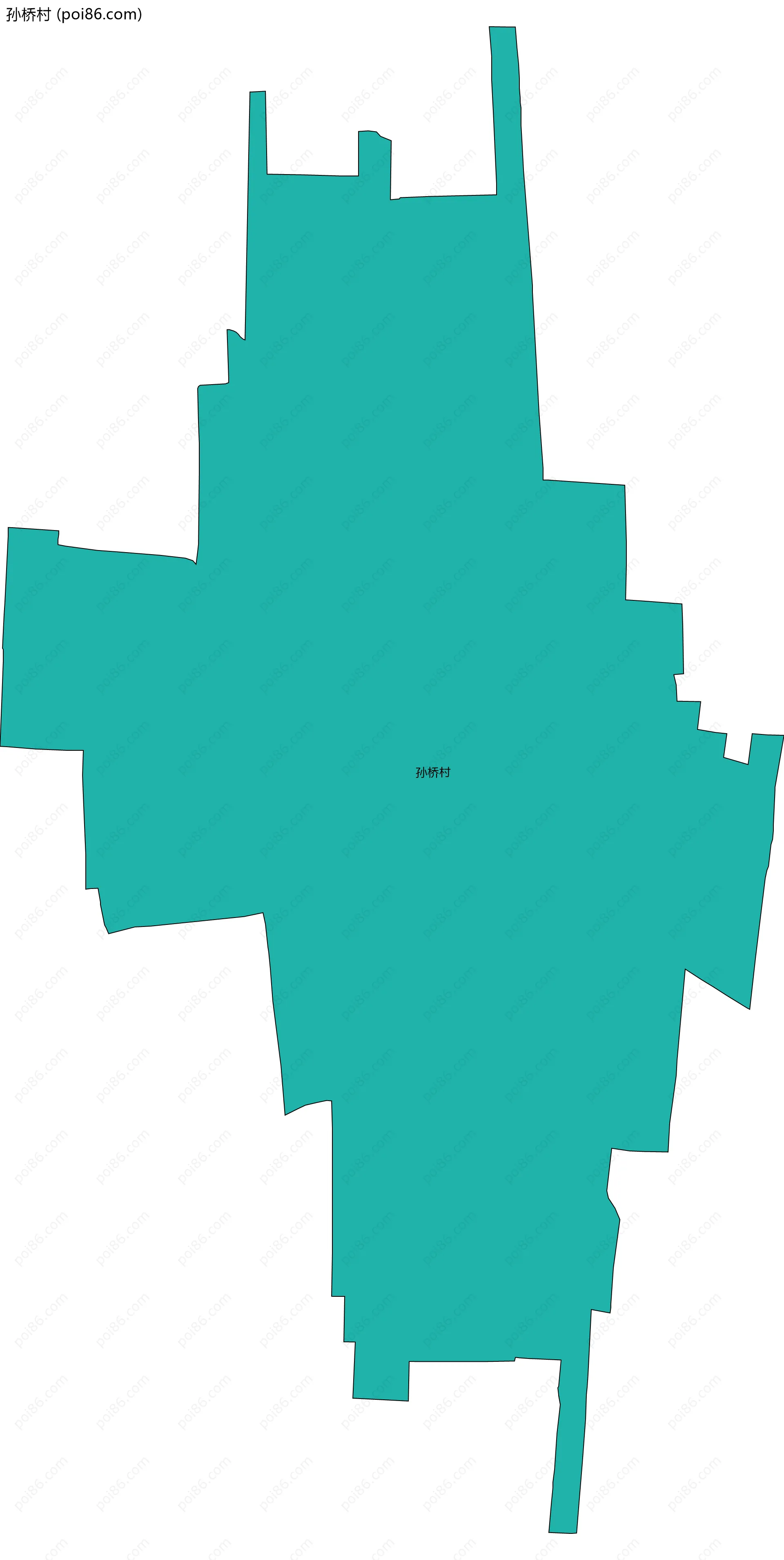 孙桥村边界地图