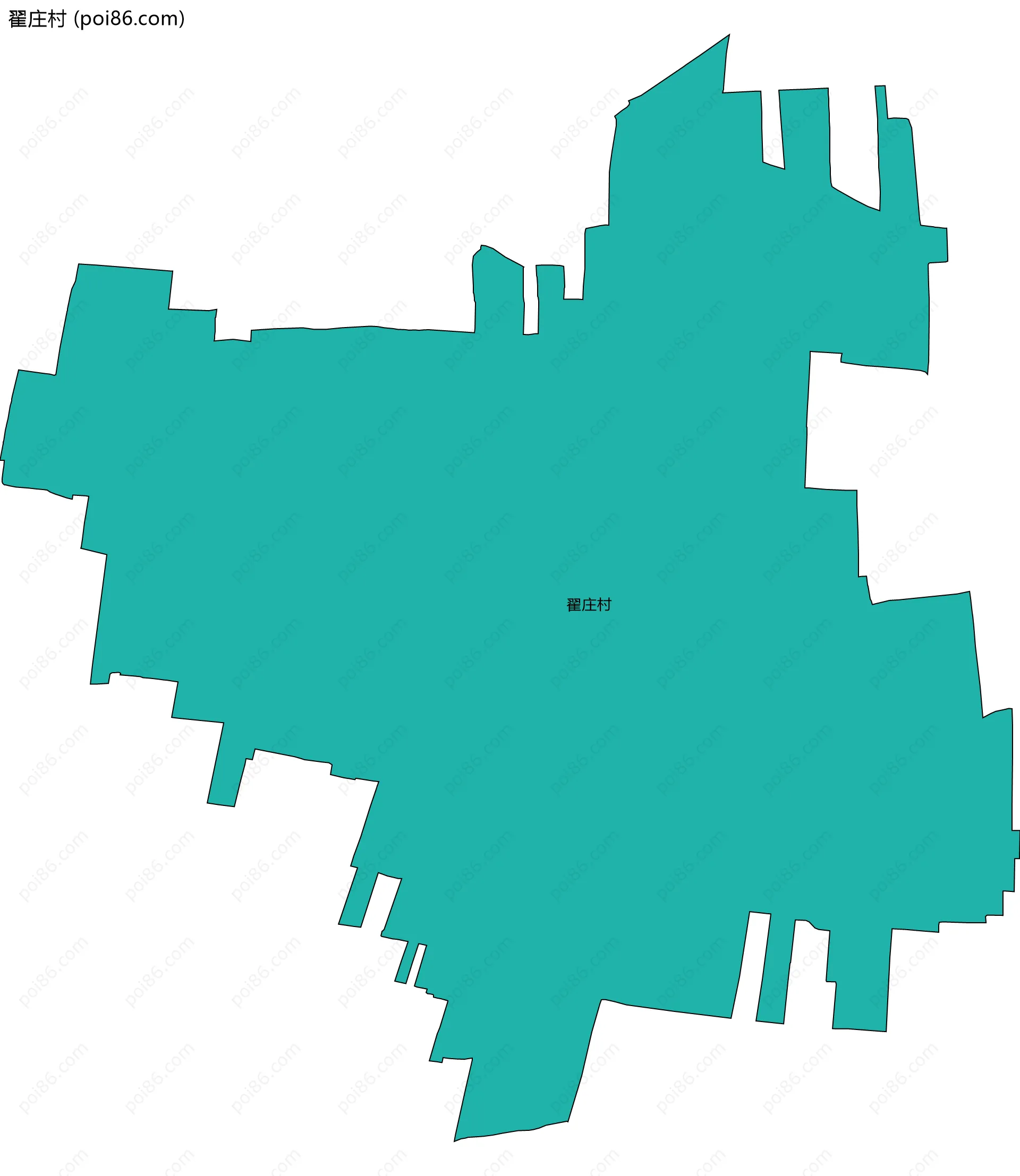 翟庄村边界地图