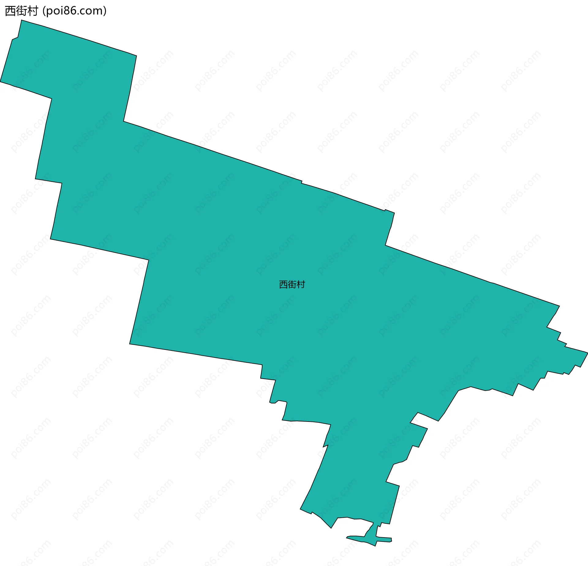 西街村边界地图