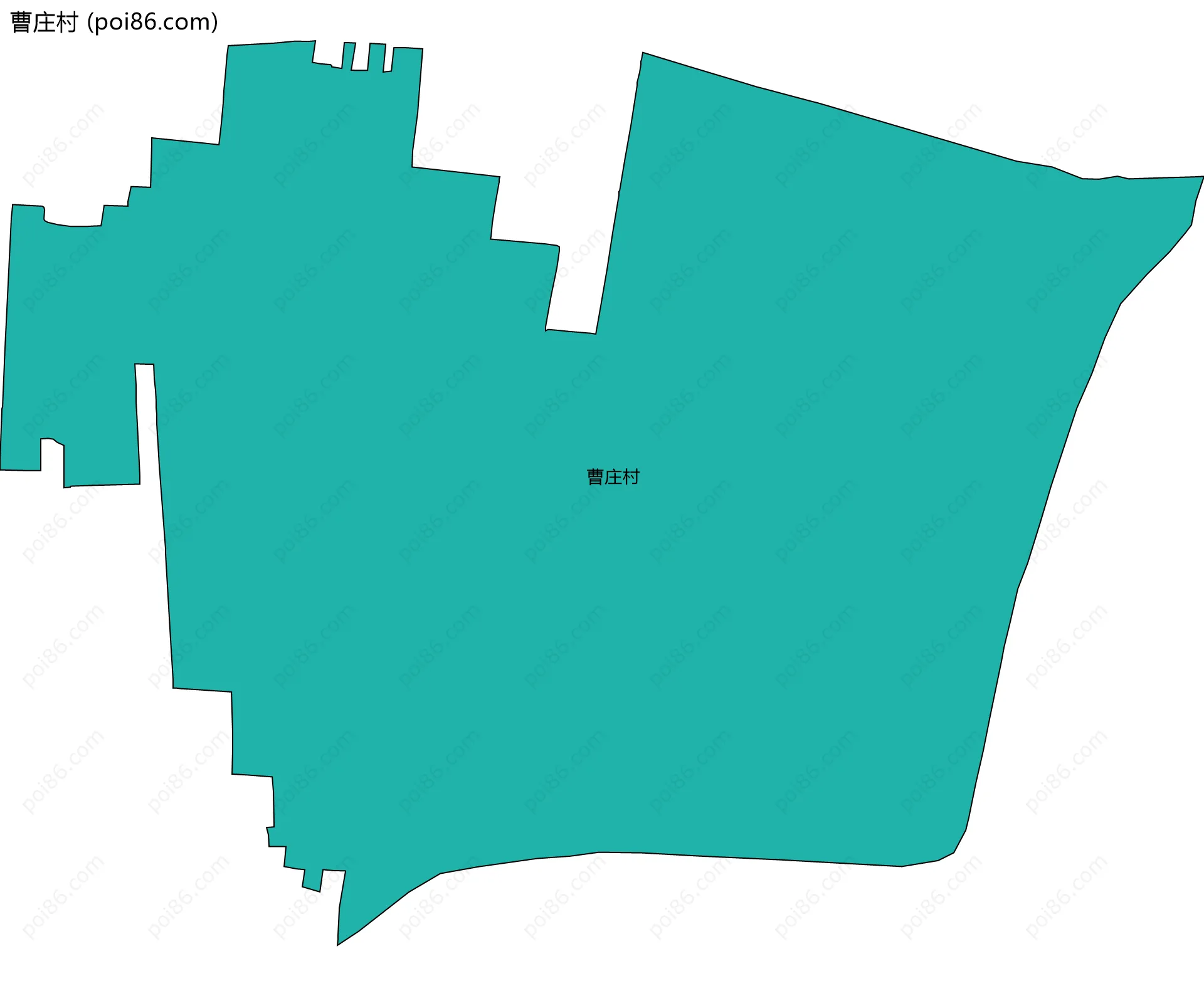 曹庄村边界地图