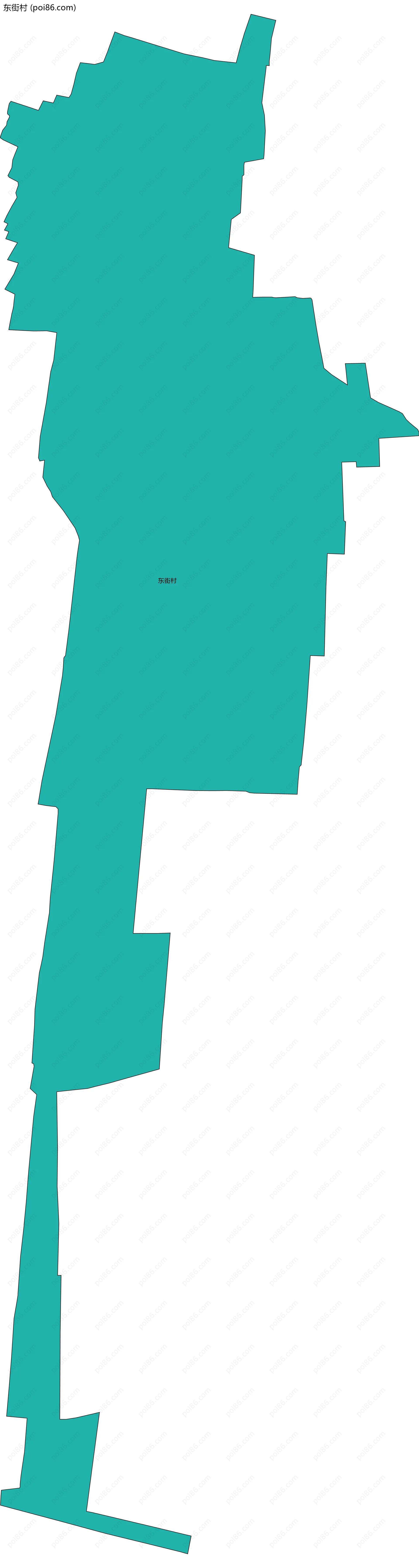 东街村边界地图