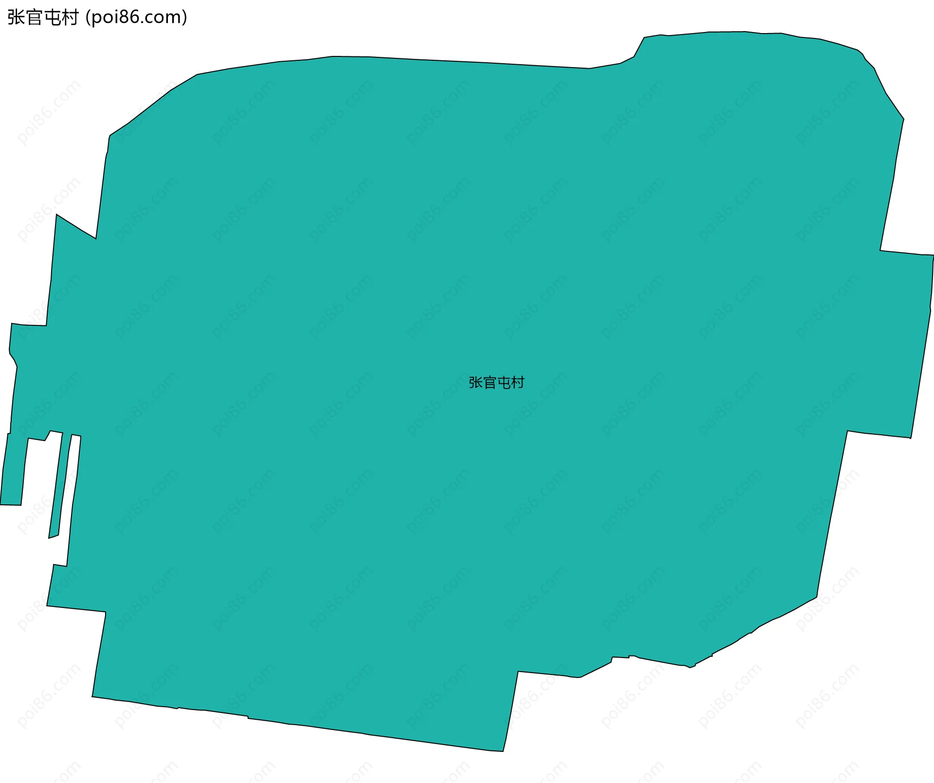 张官屯村边界地图