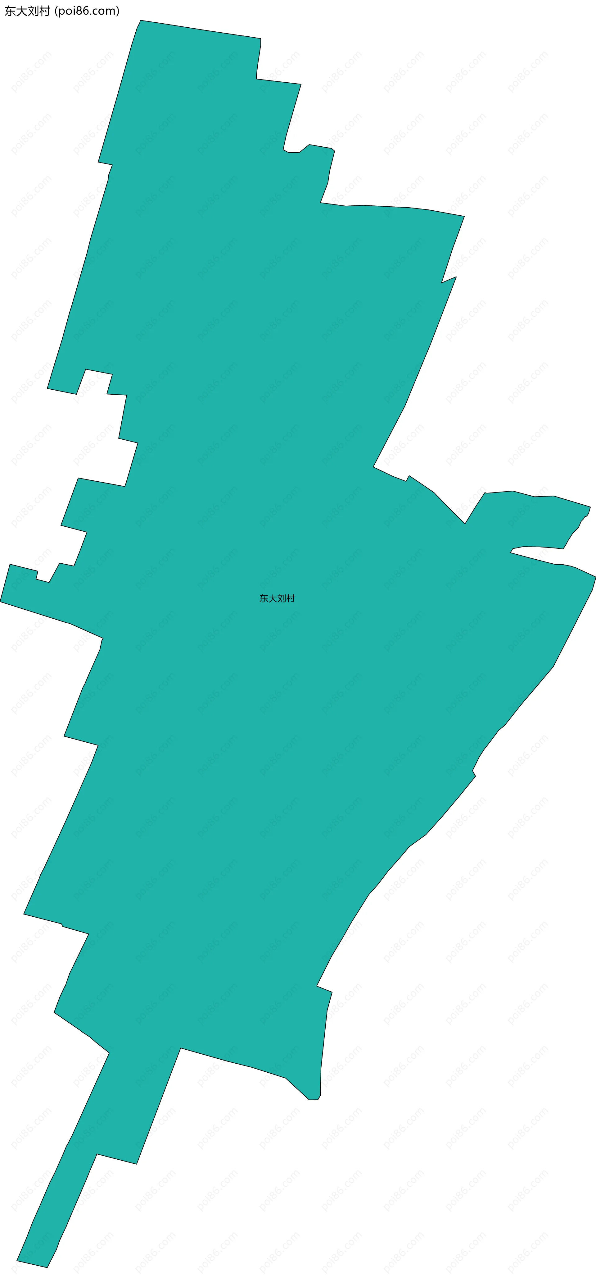 东大刘村边界地图