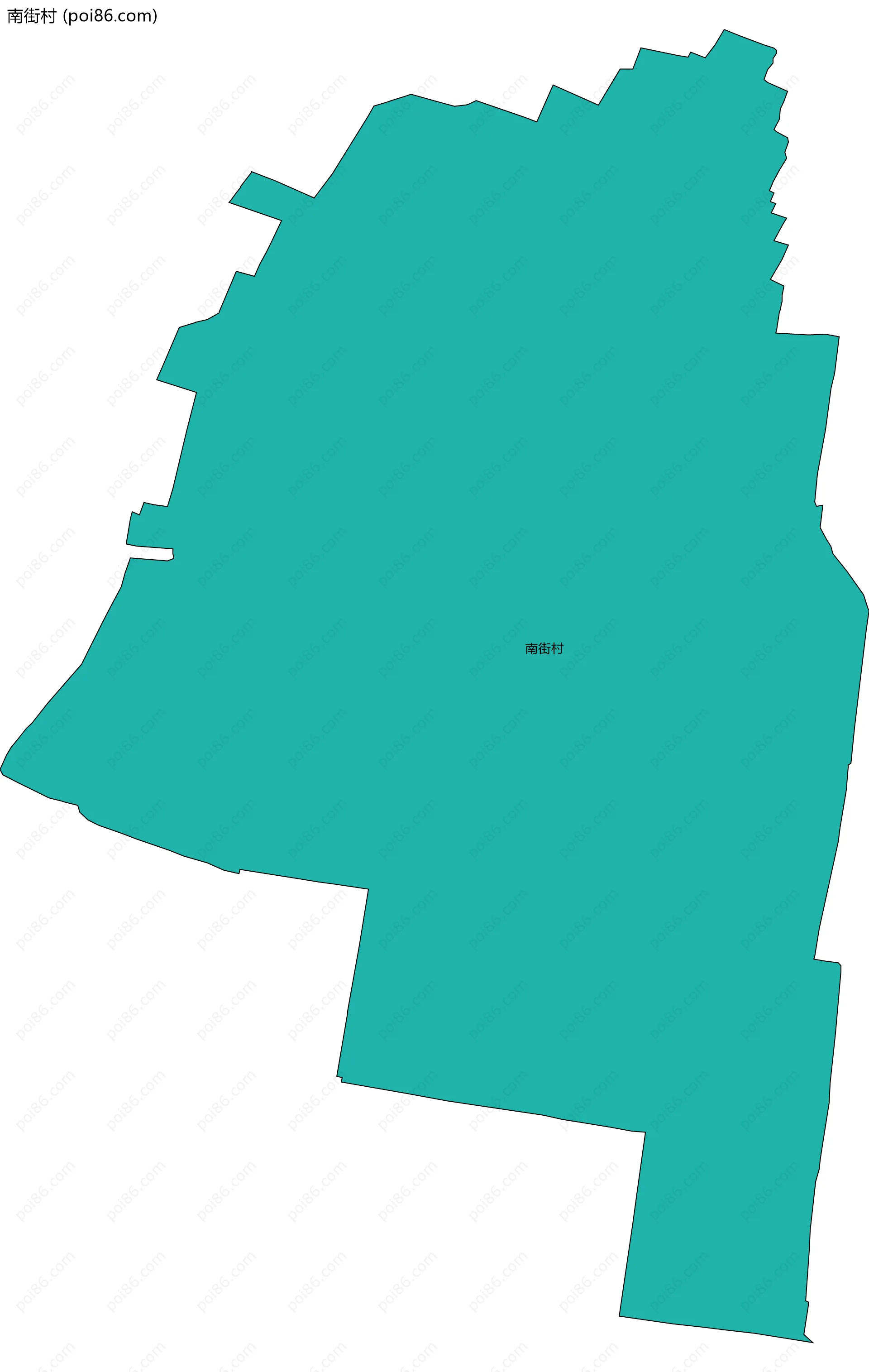 南街村边界地图