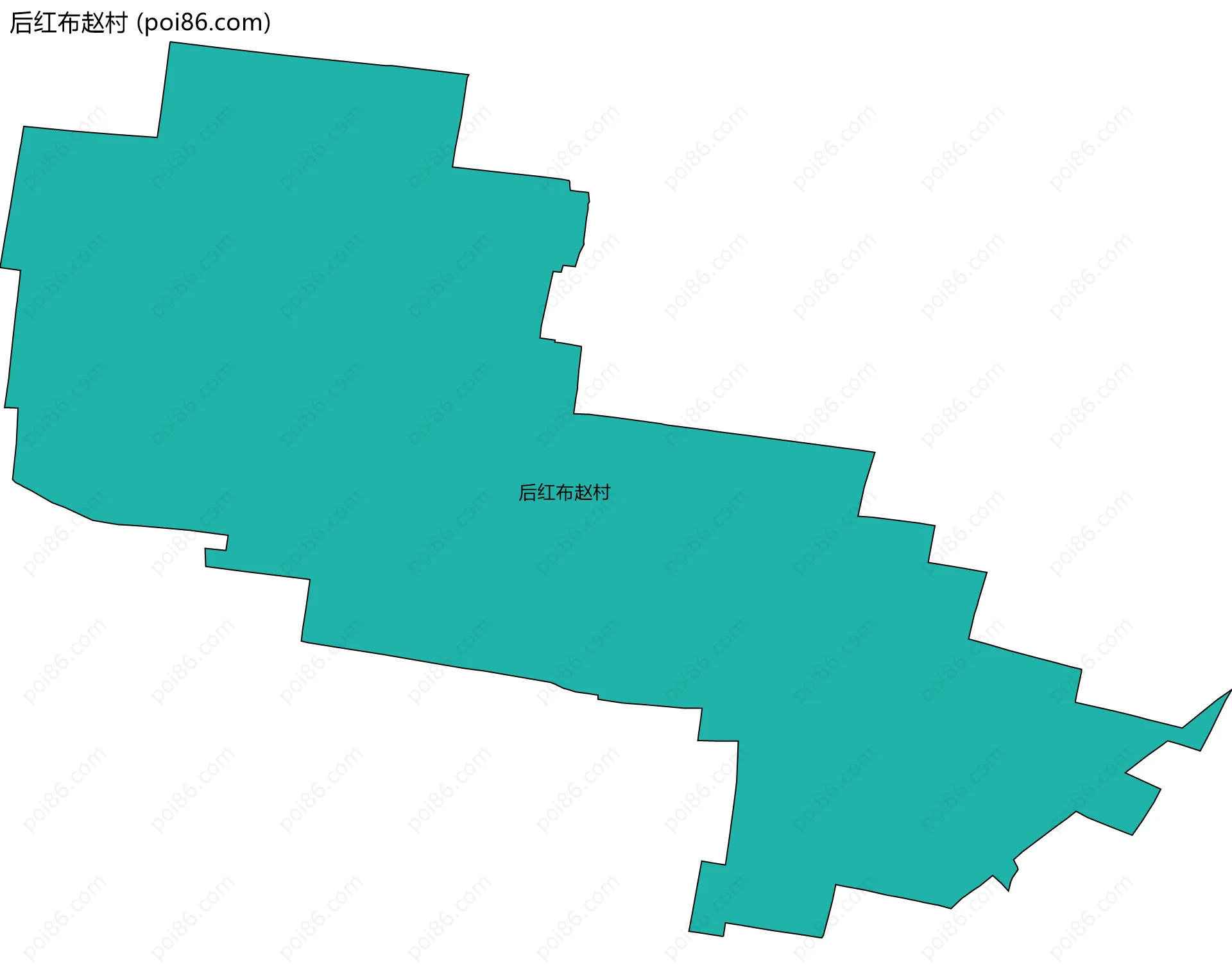 后红布赵村边界地图