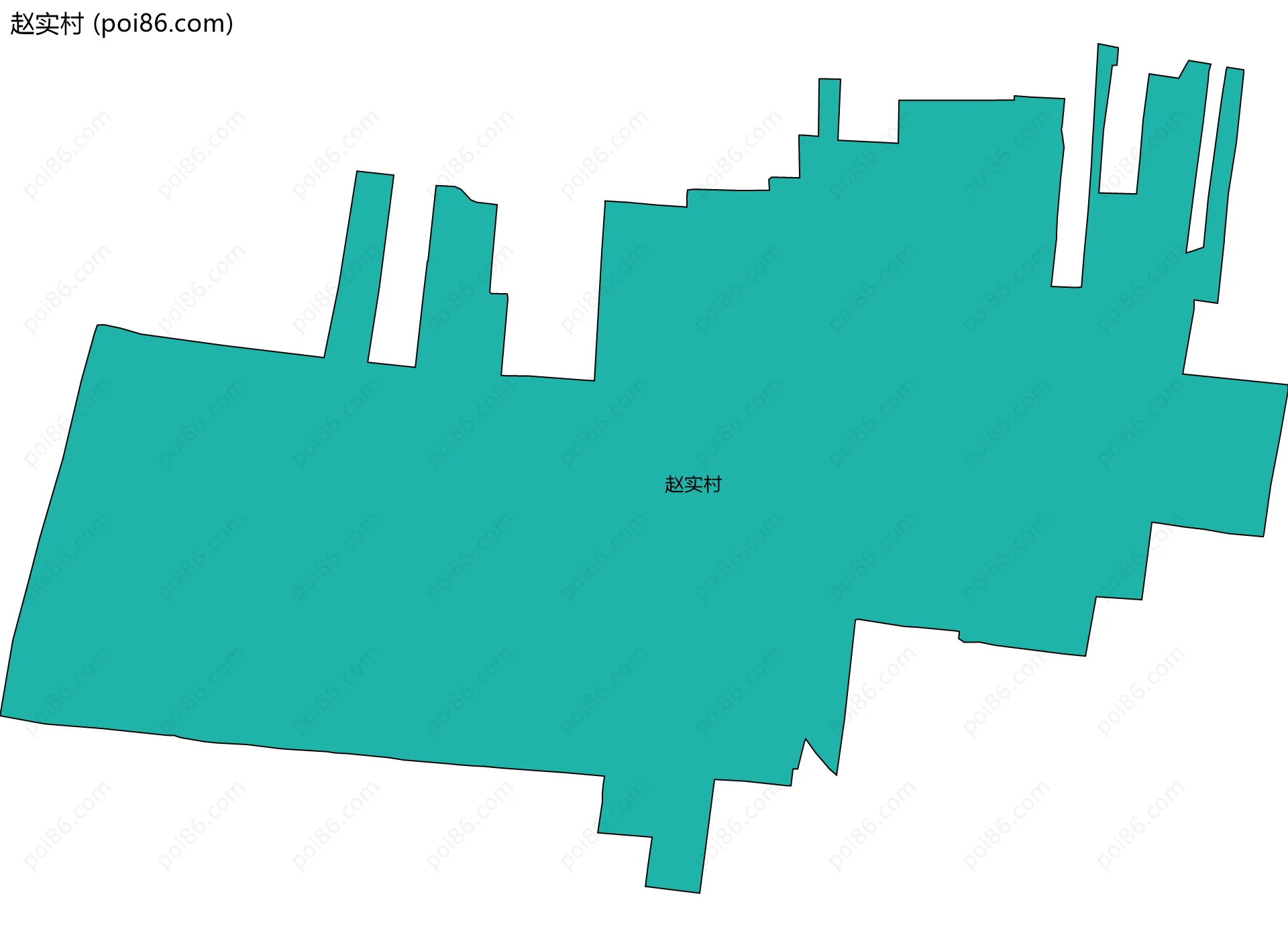 赵实村边界地图