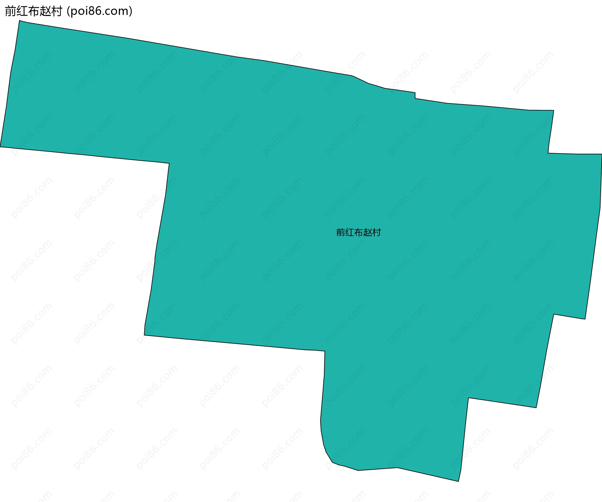 前红布赵村边界地图