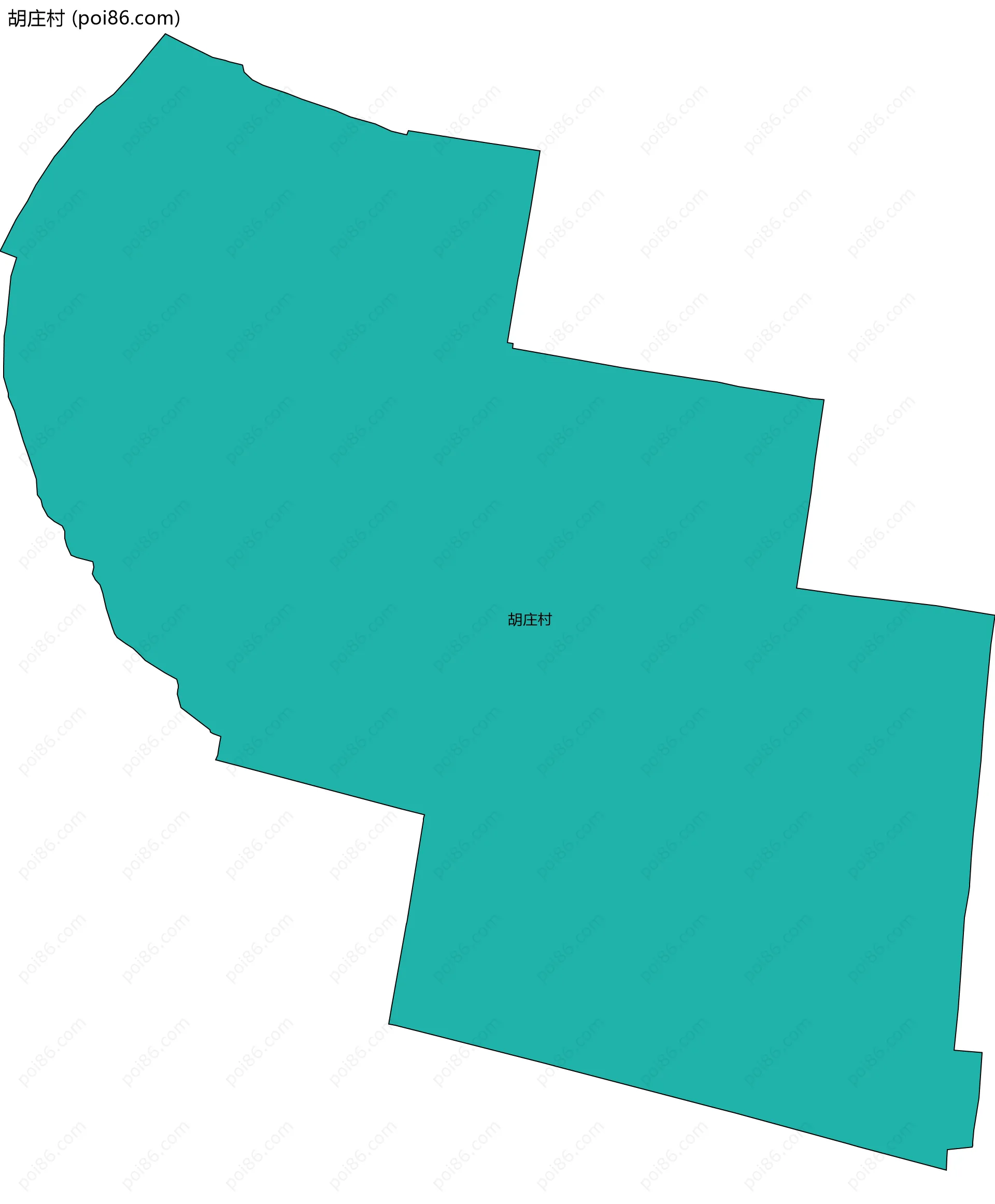 胡庄村边界地图