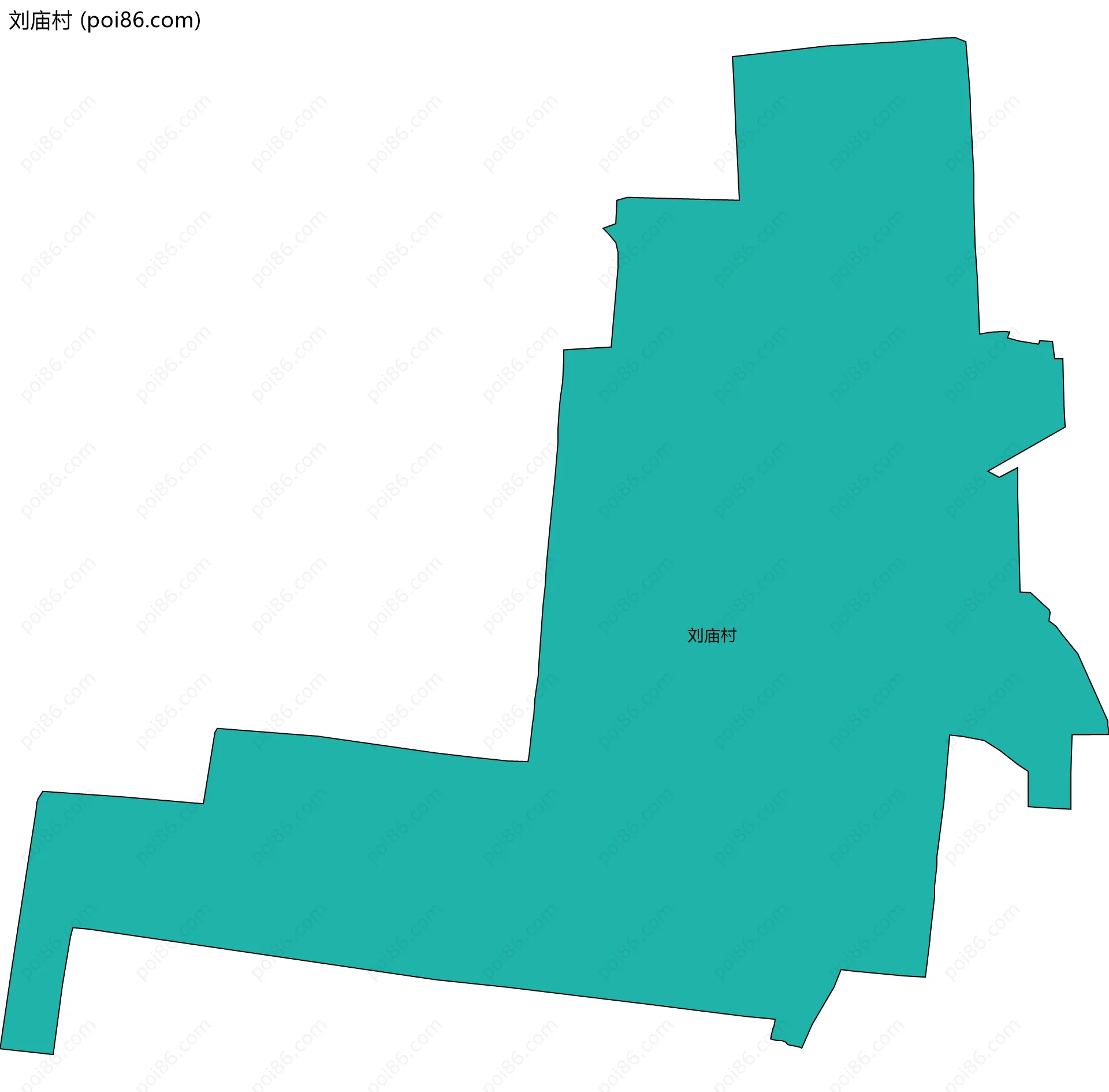 刘庙村边界地图
