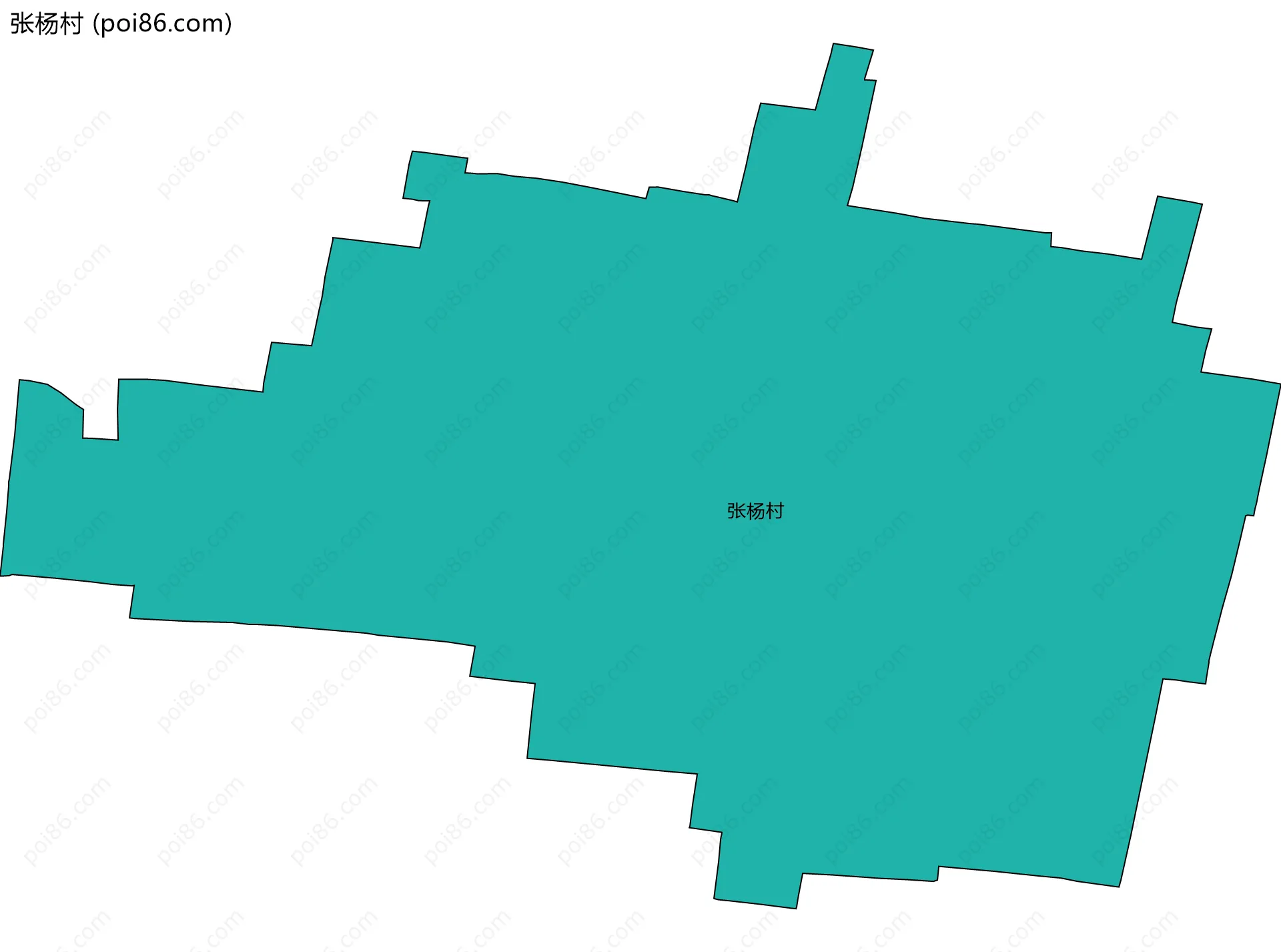 张杨村边界地图