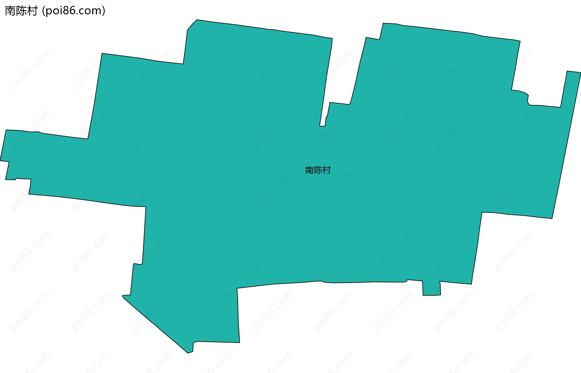 南陈村边界地图