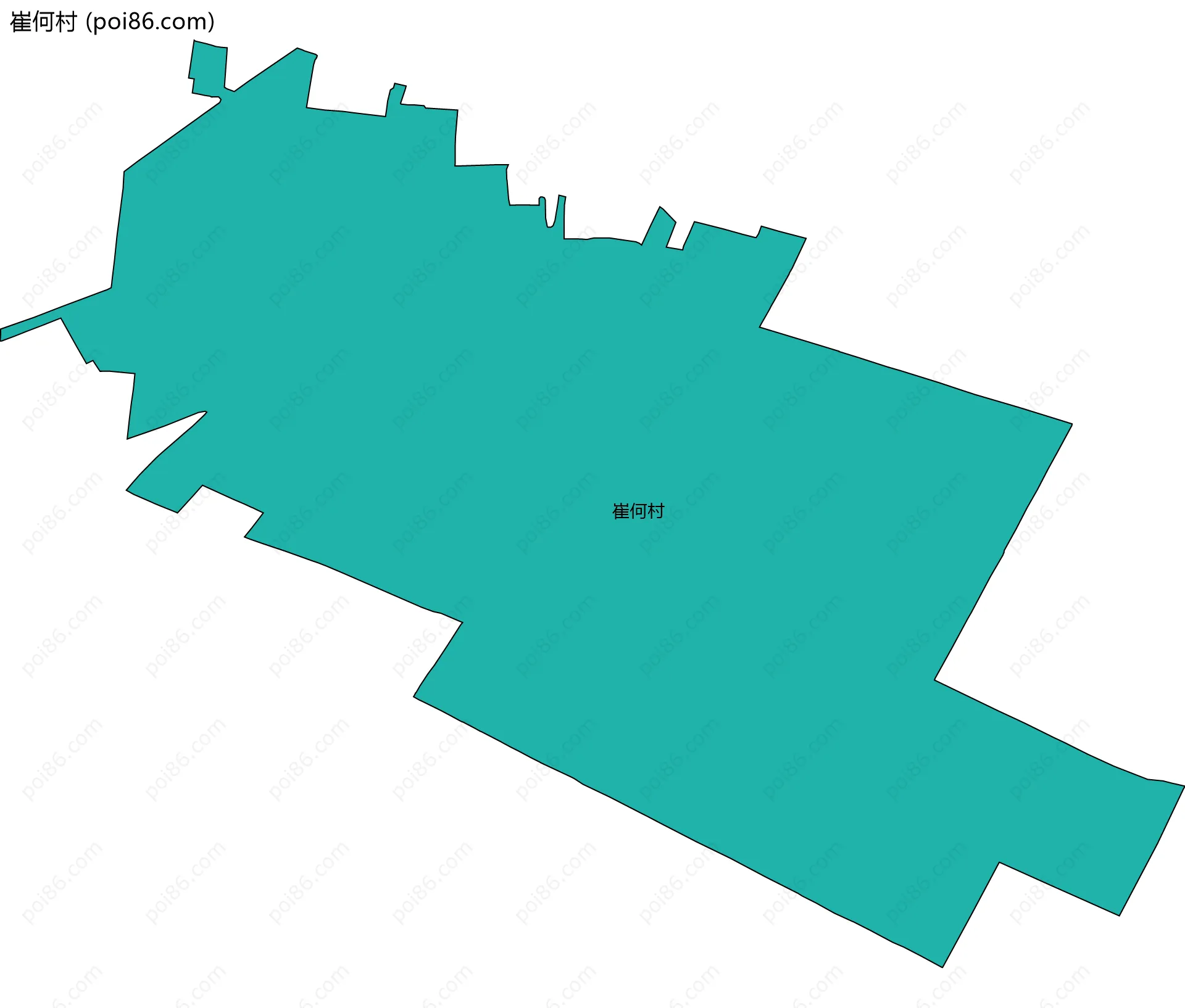 崔何村边界地图