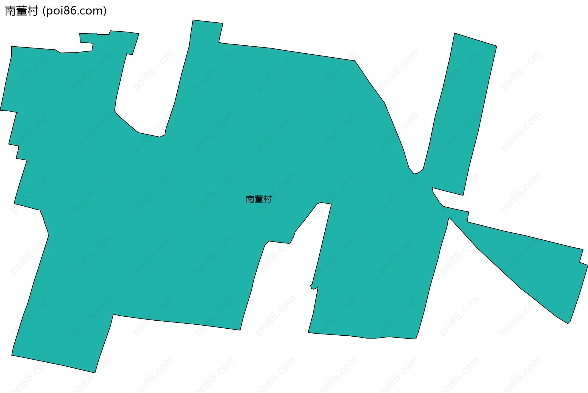 南董村边界地图