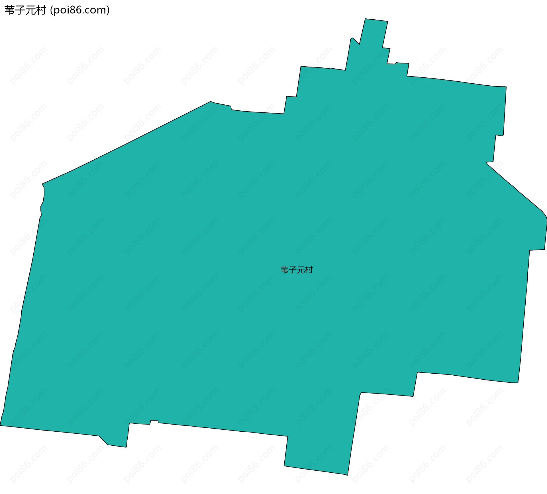苇子元村边界地图