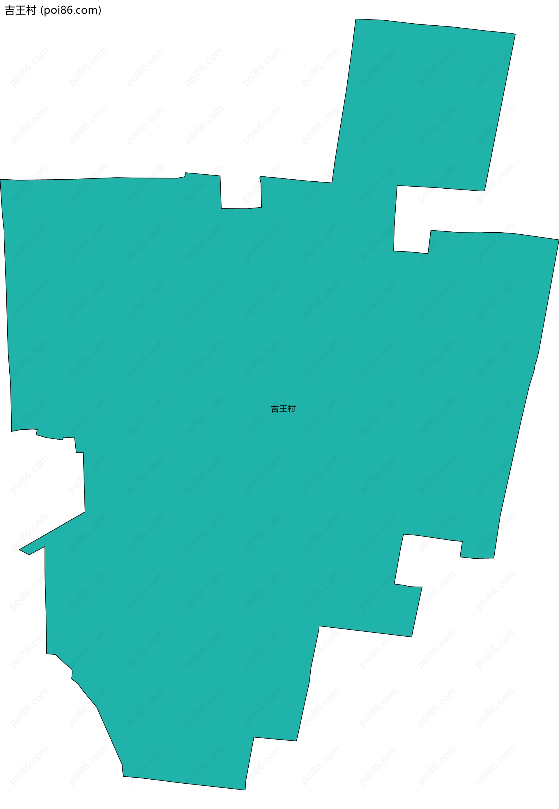 吉王村边界地图