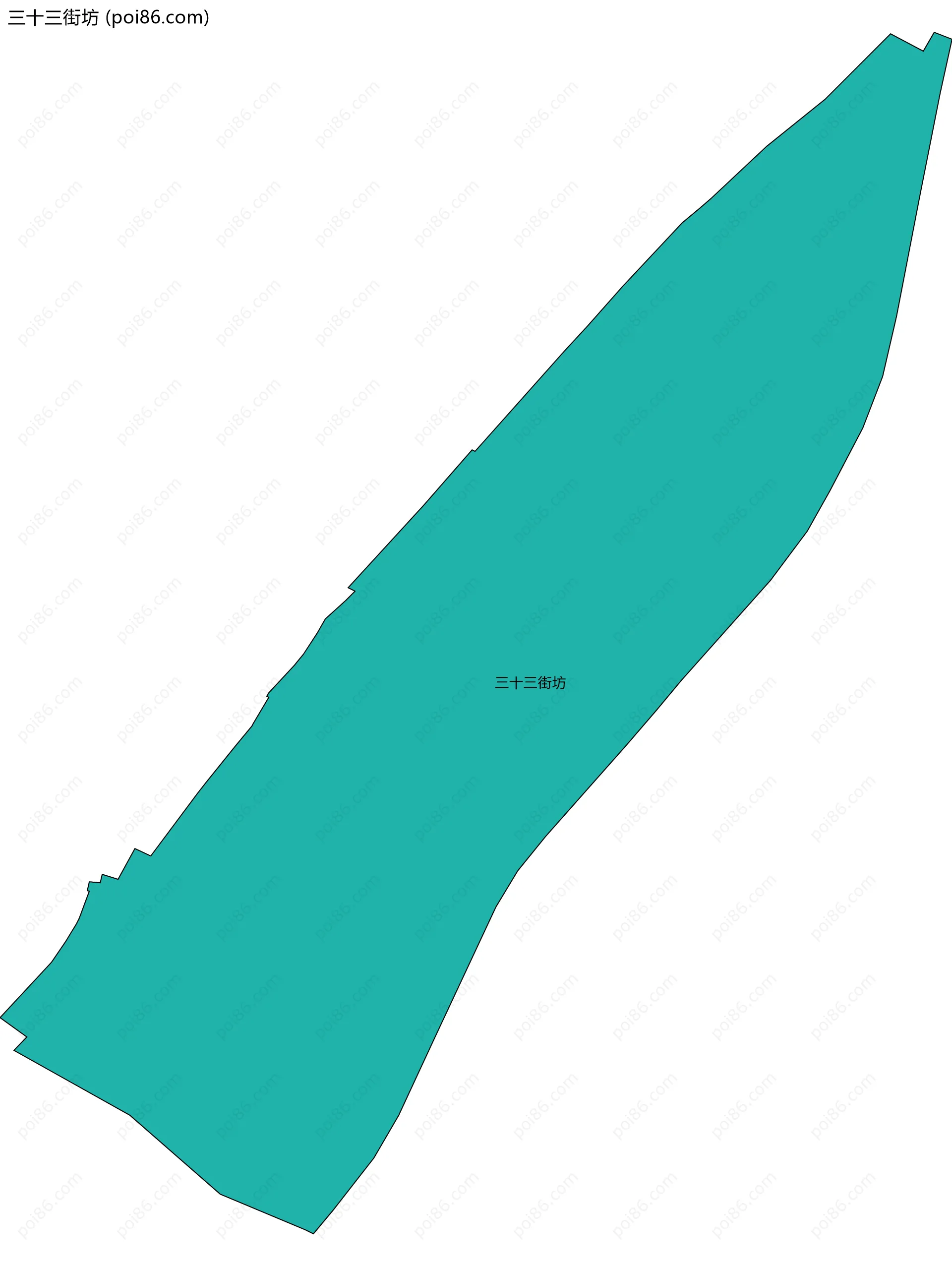 三十三街坊边界地图