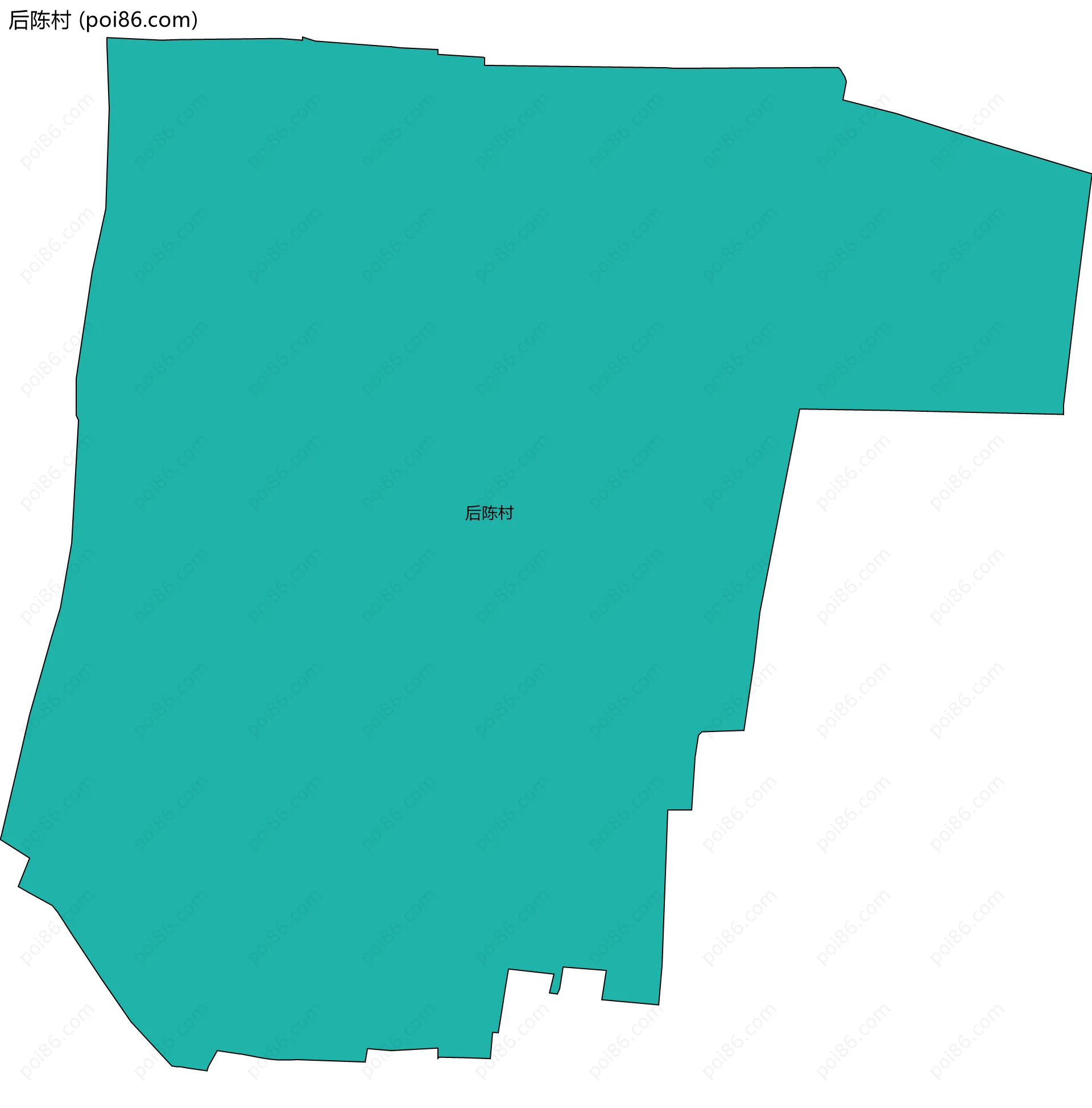 后陈村边界地图