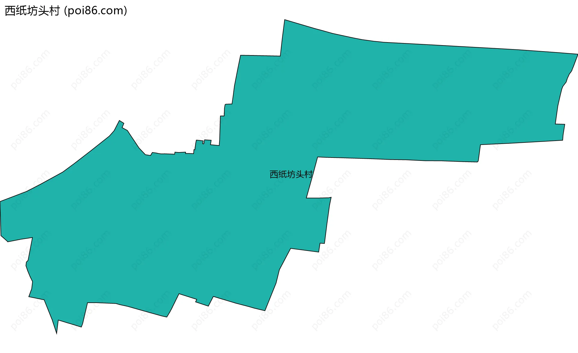 西纸坊头村边界地图