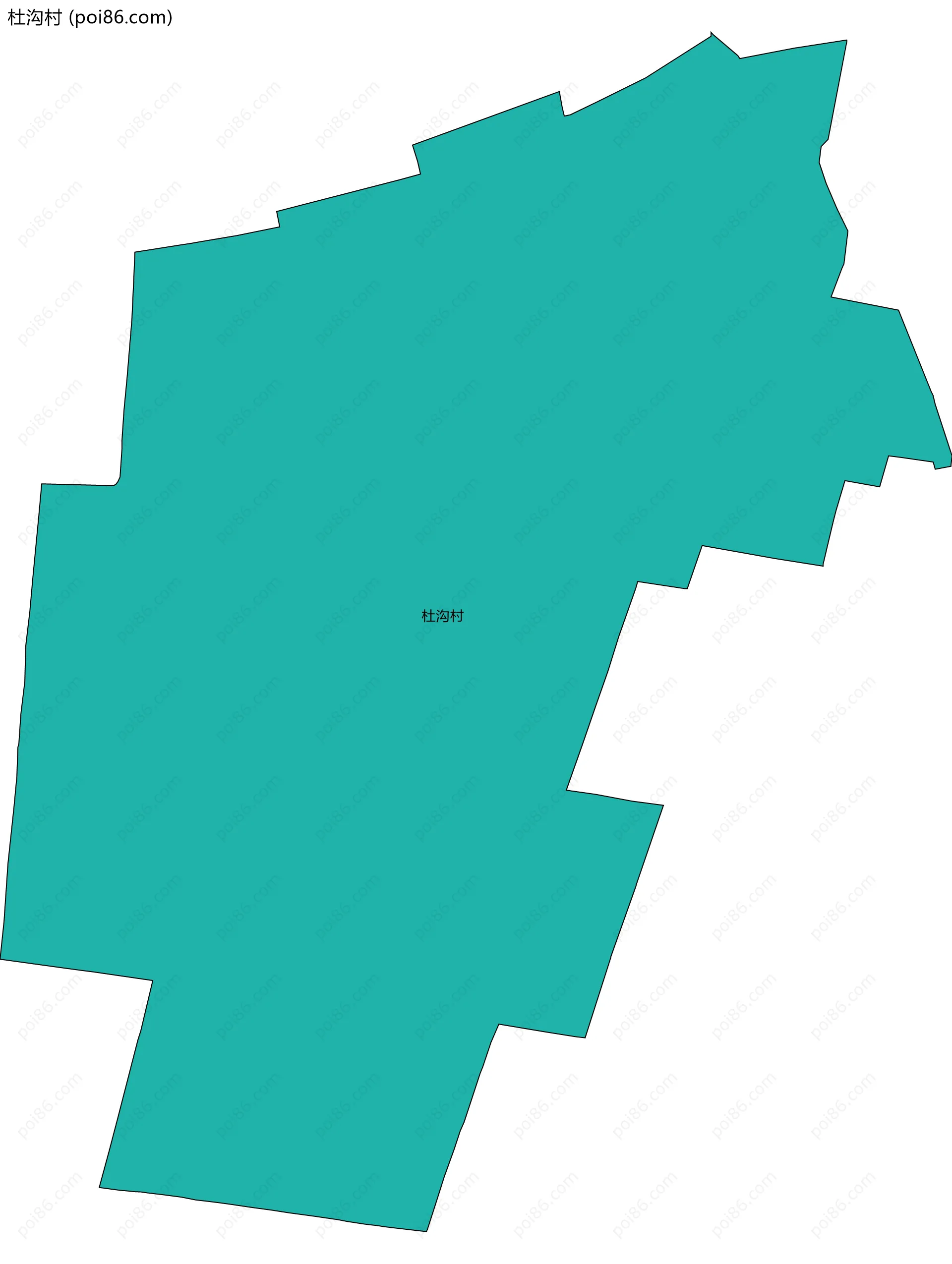 杜沟村边界地图