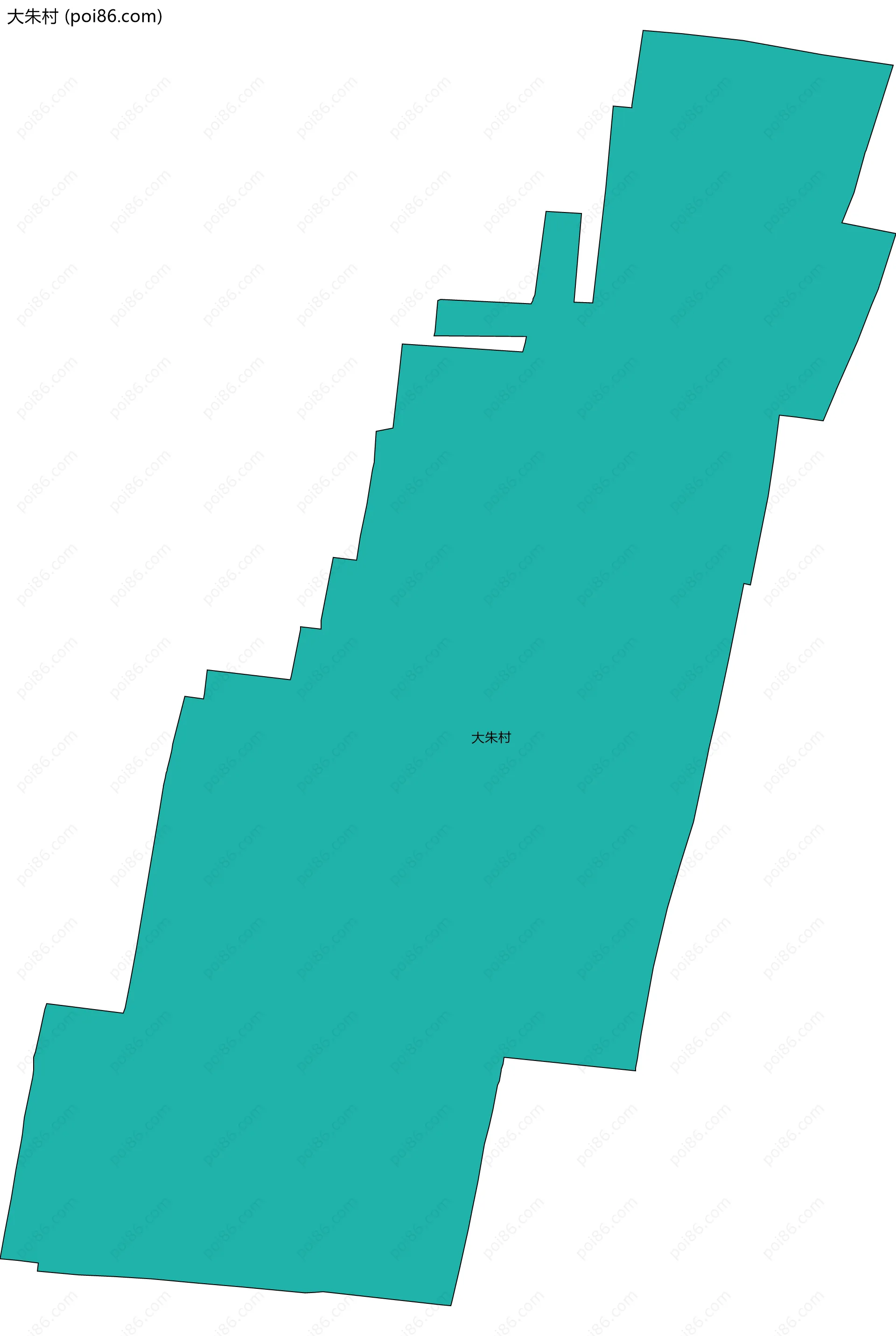 大朱村边界地图