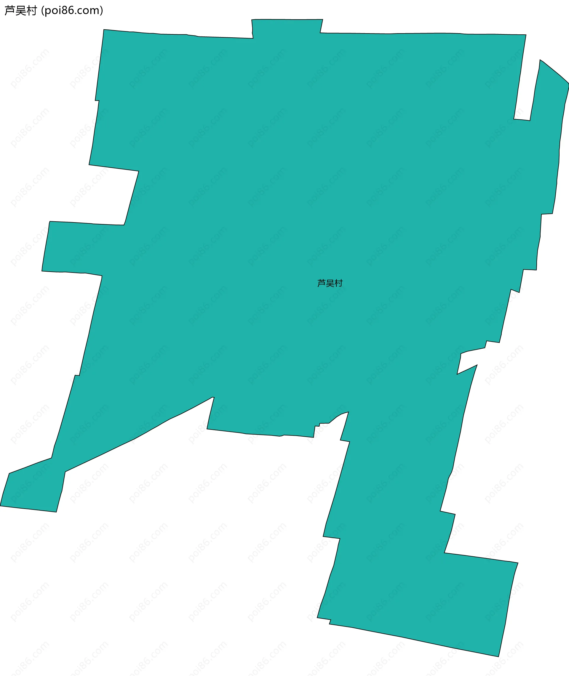 芦吴村边界地图