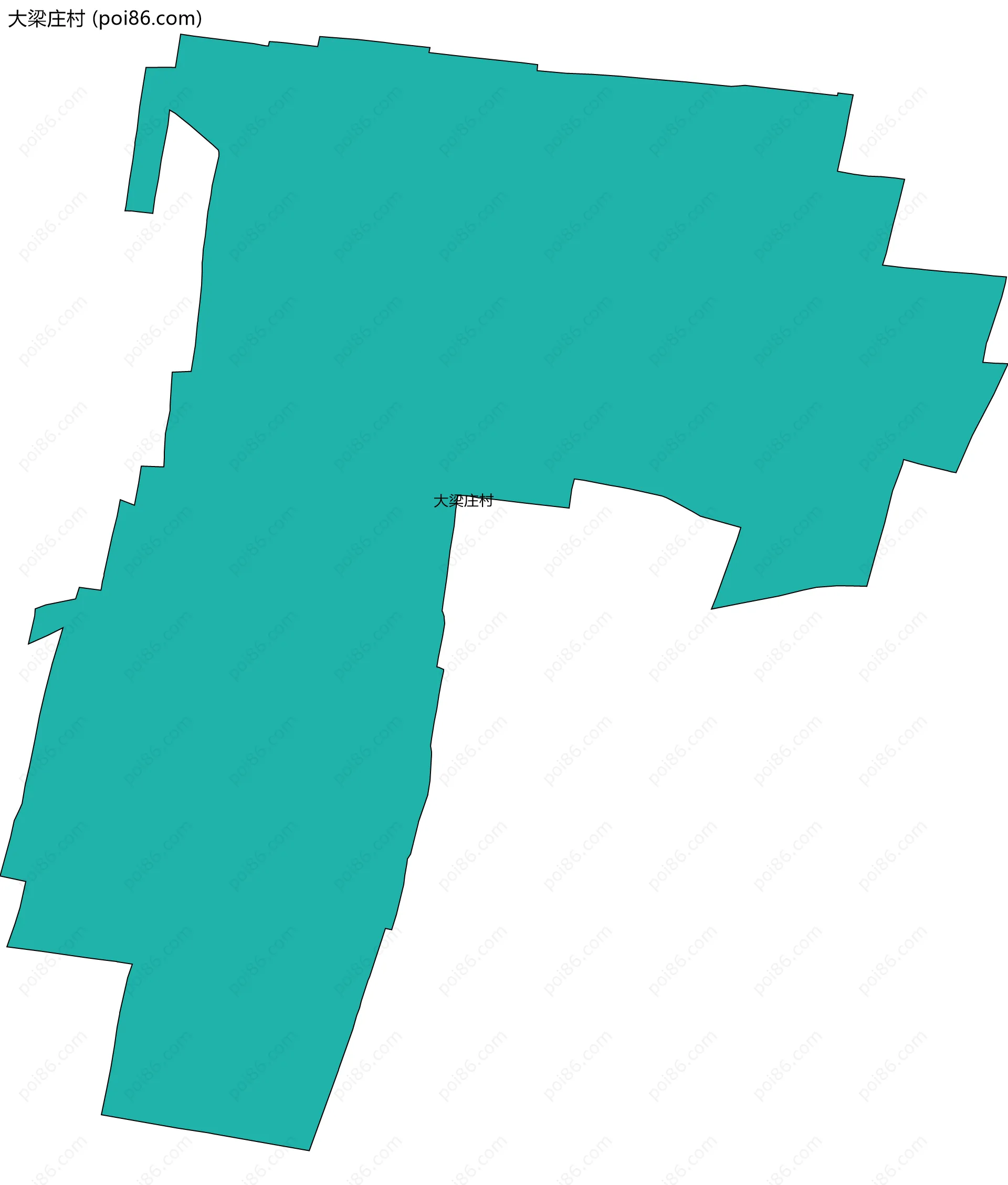 大梁庄村边界地图