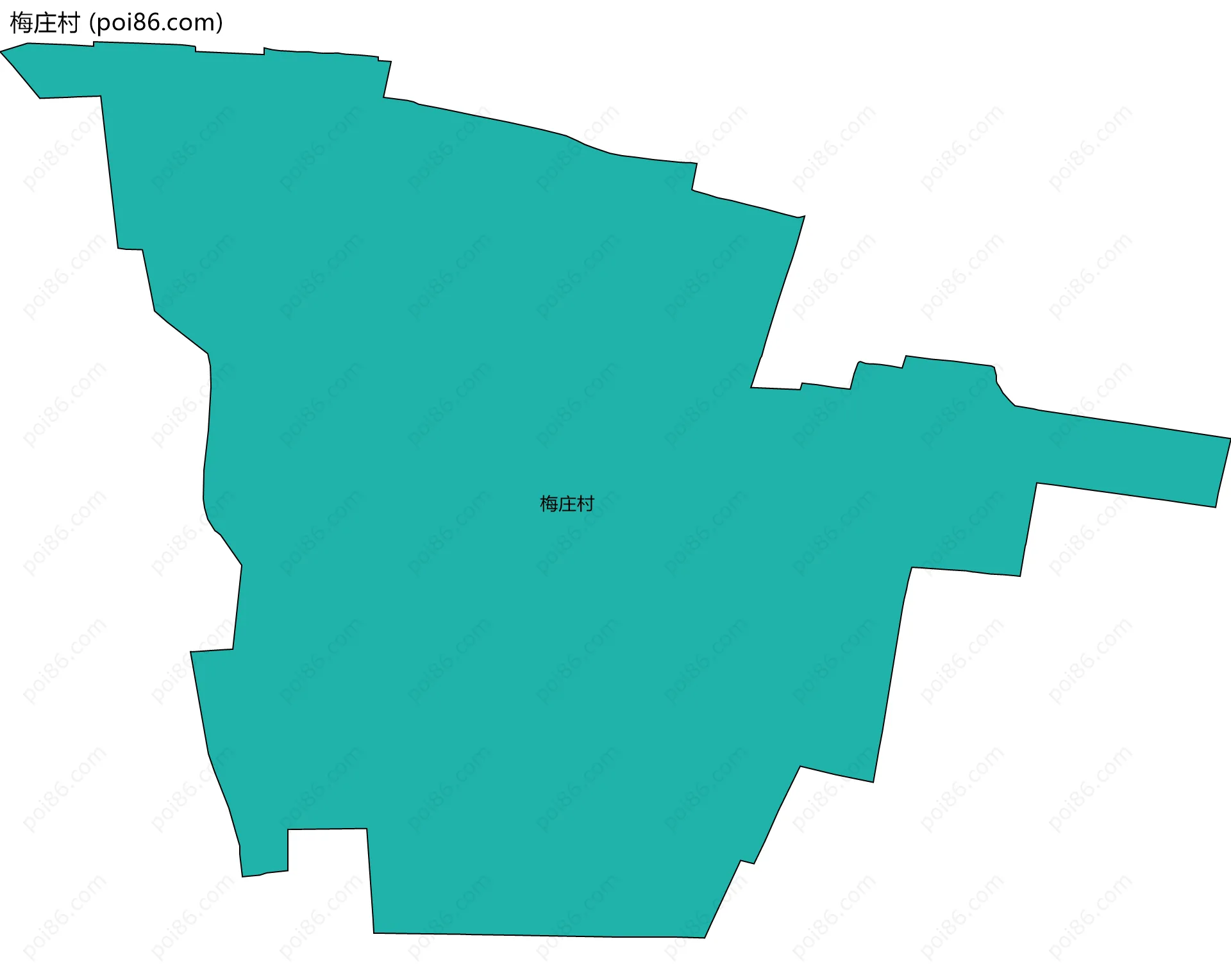 梅庄村边界地图