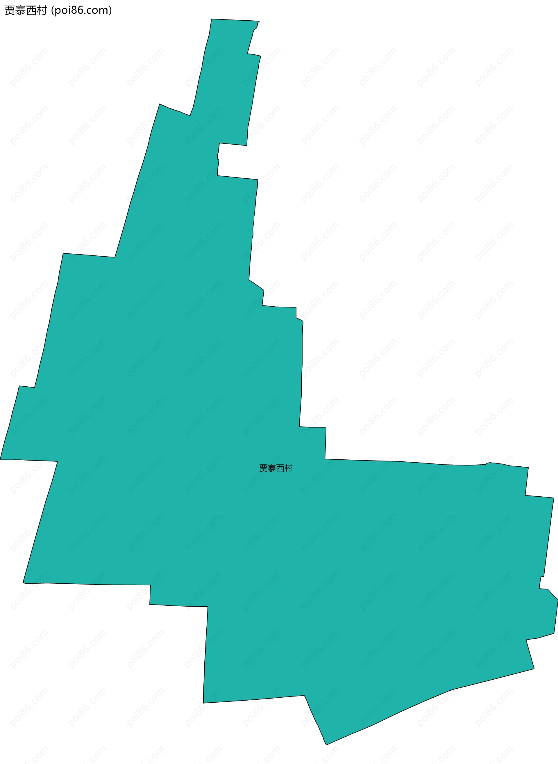 贾寨西村边界地图
