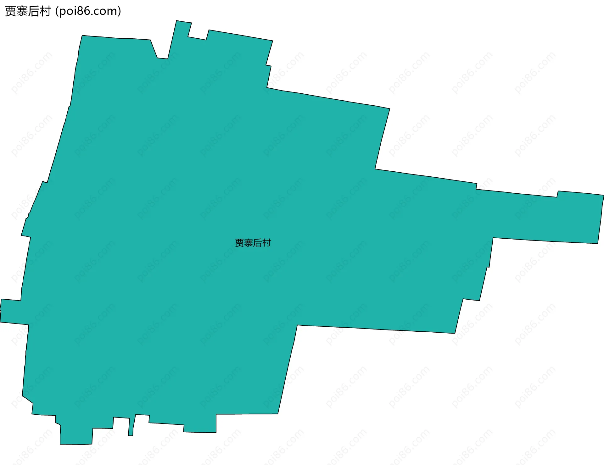 贾寨后村边界地图
