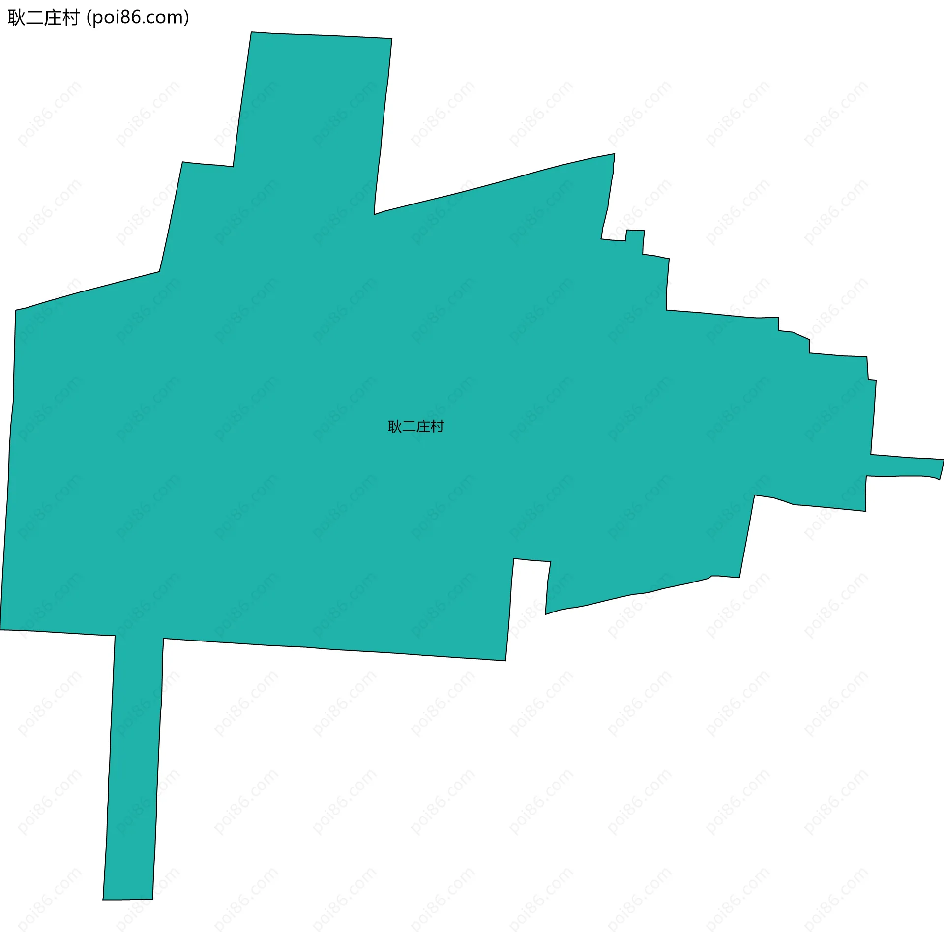 耿二庄村边界地图