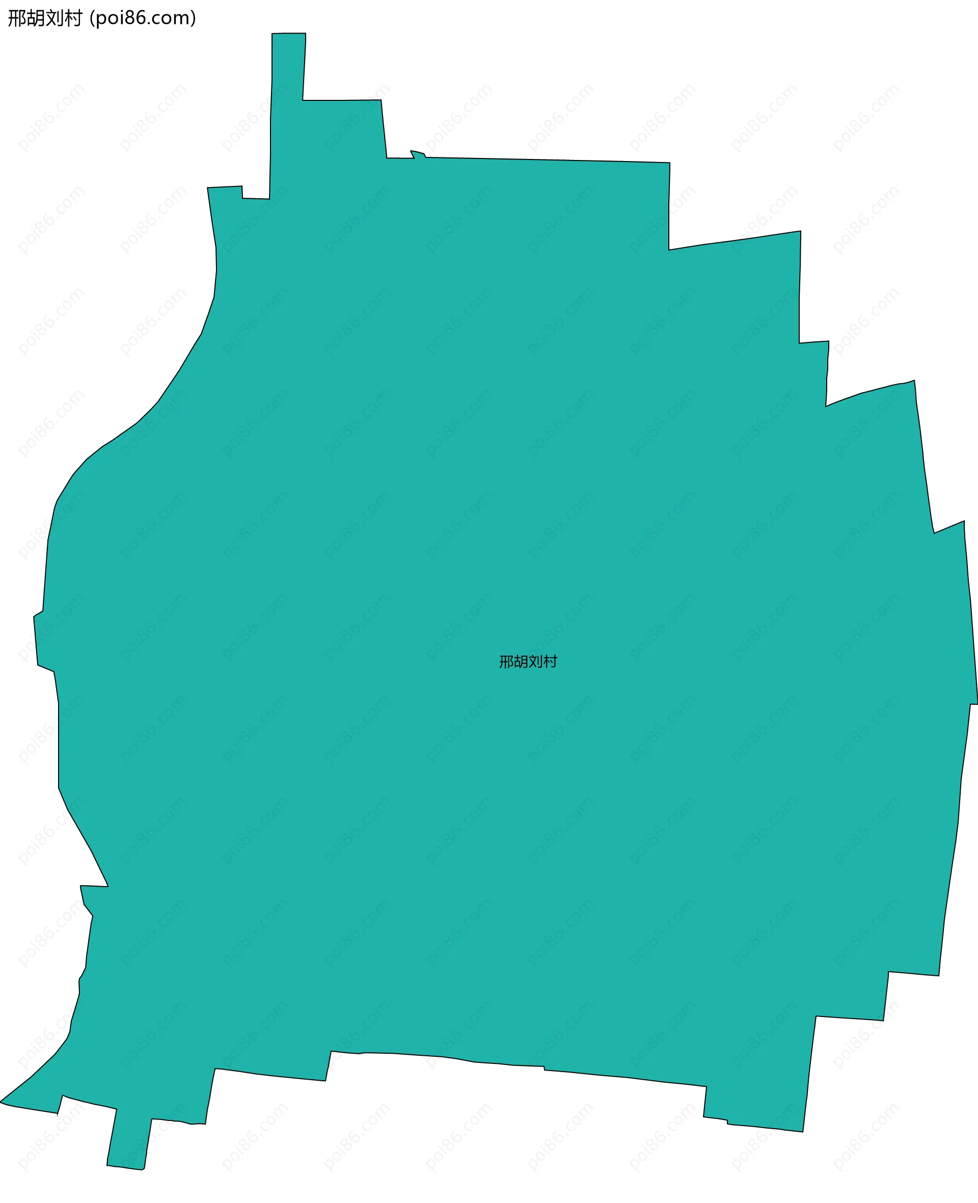 邢胡刘村边界地图