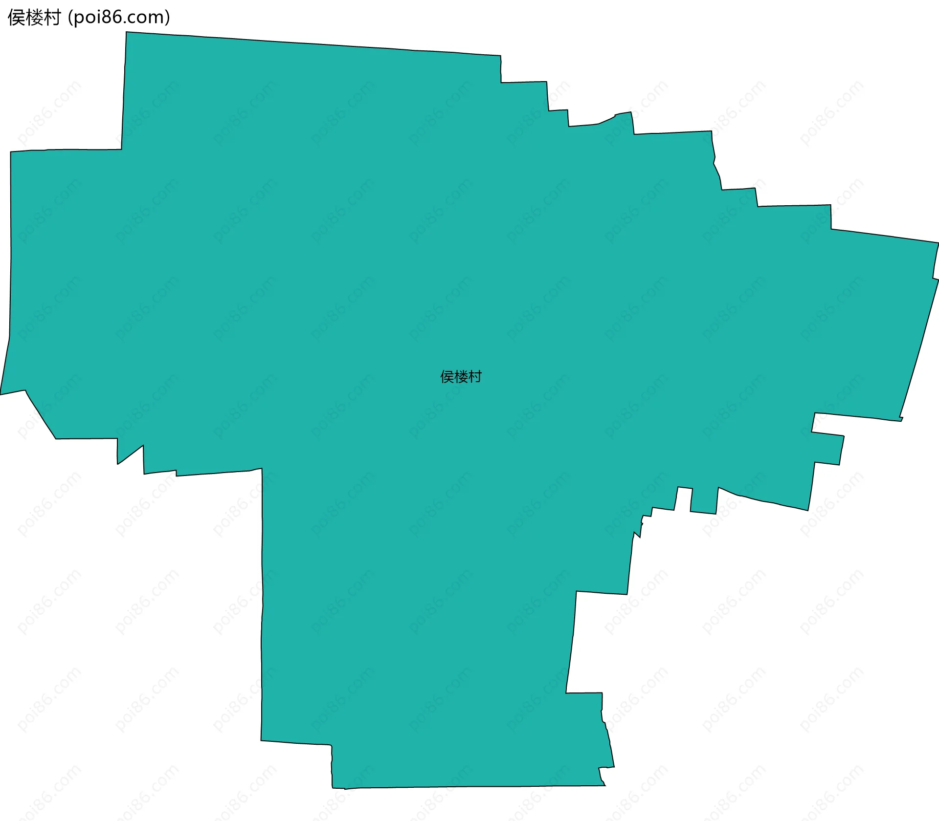 侯楼村边界地图