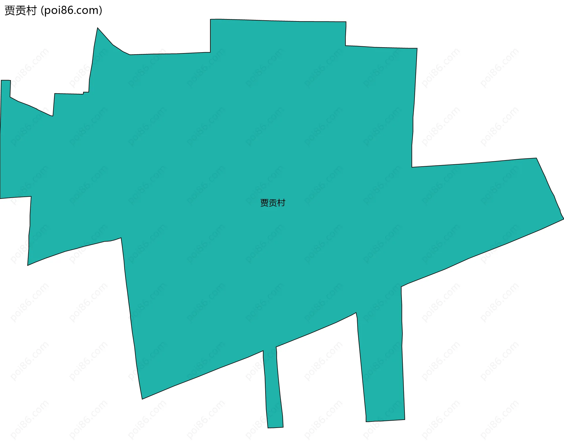 贾贡村边界地图