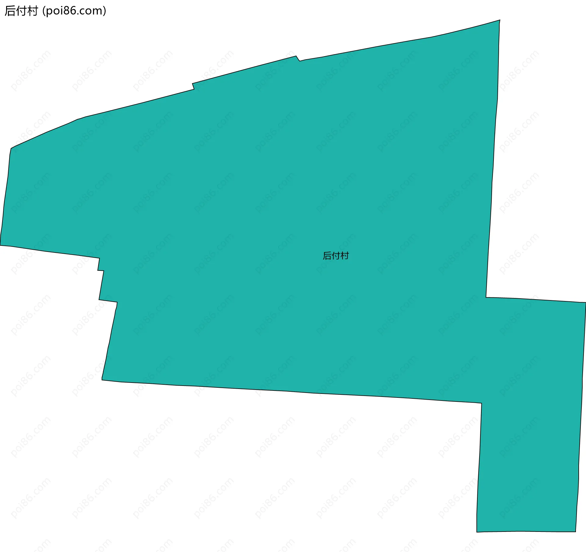 后付村边界地图