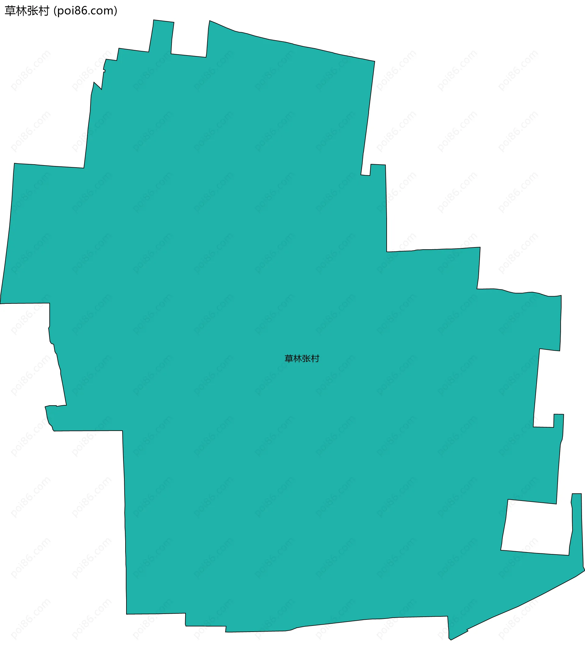 草林张村边界地图