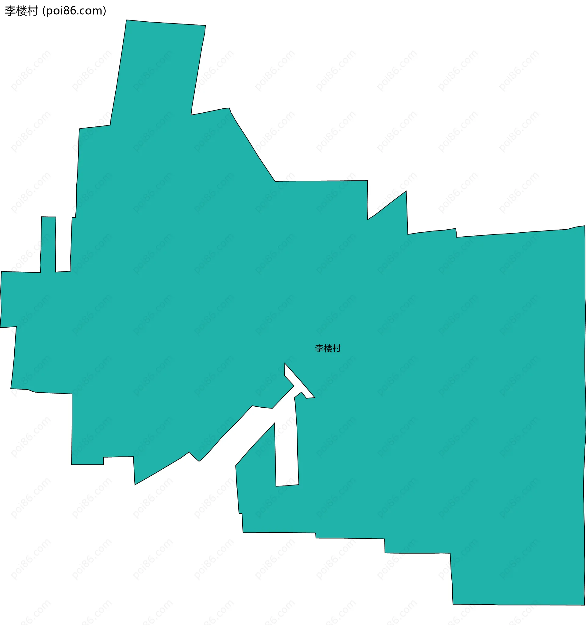 李楼村边界地图