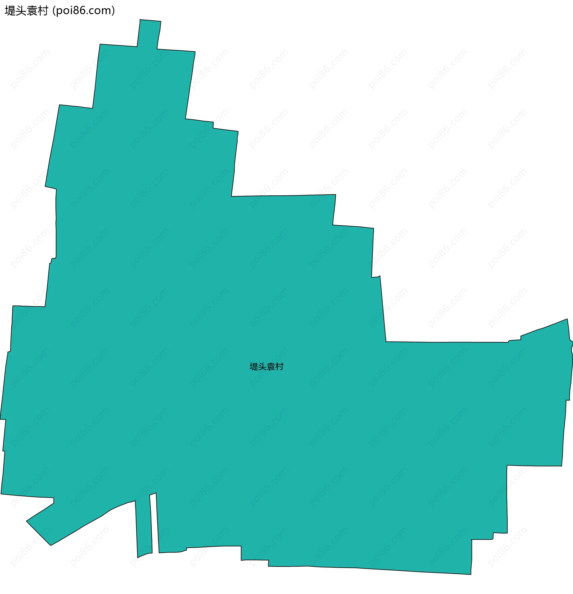 堤头袁村边界地图