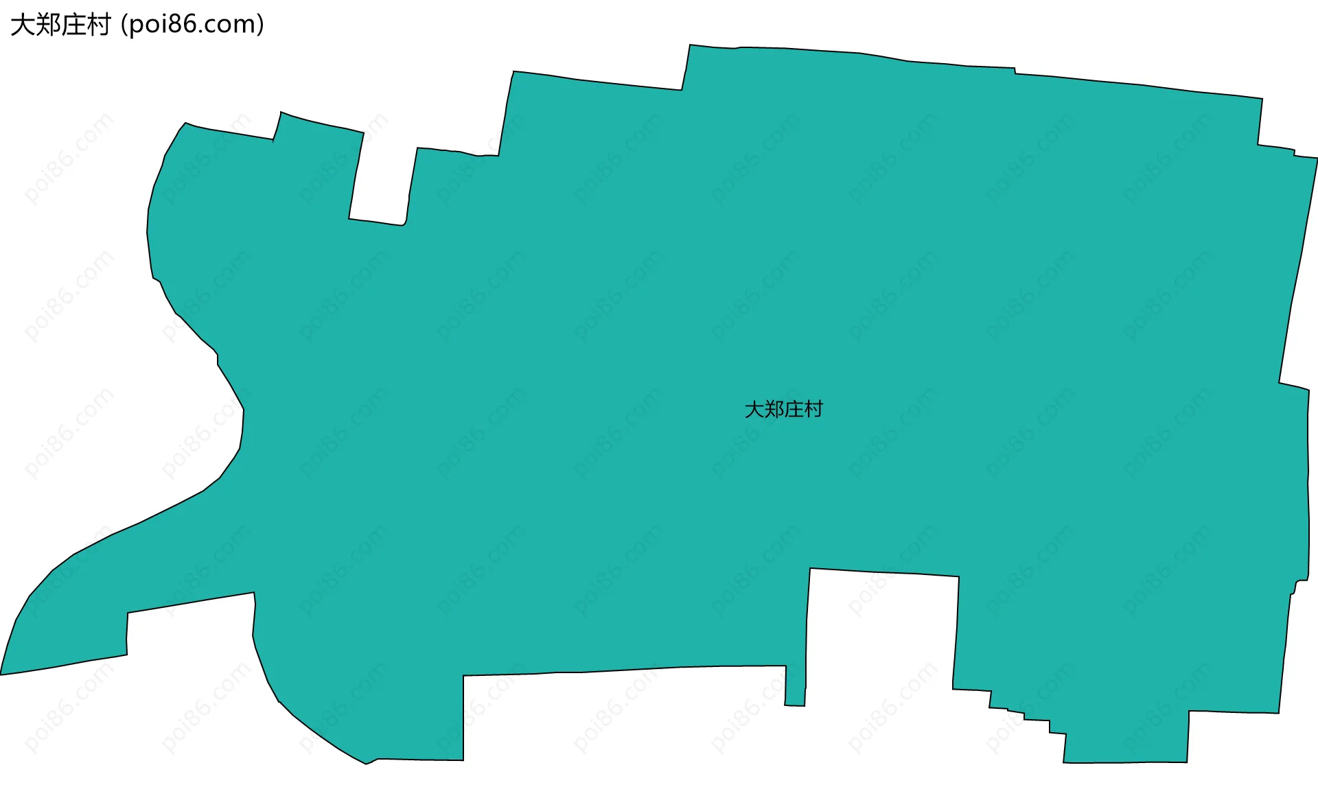 大郑庄村边界地图