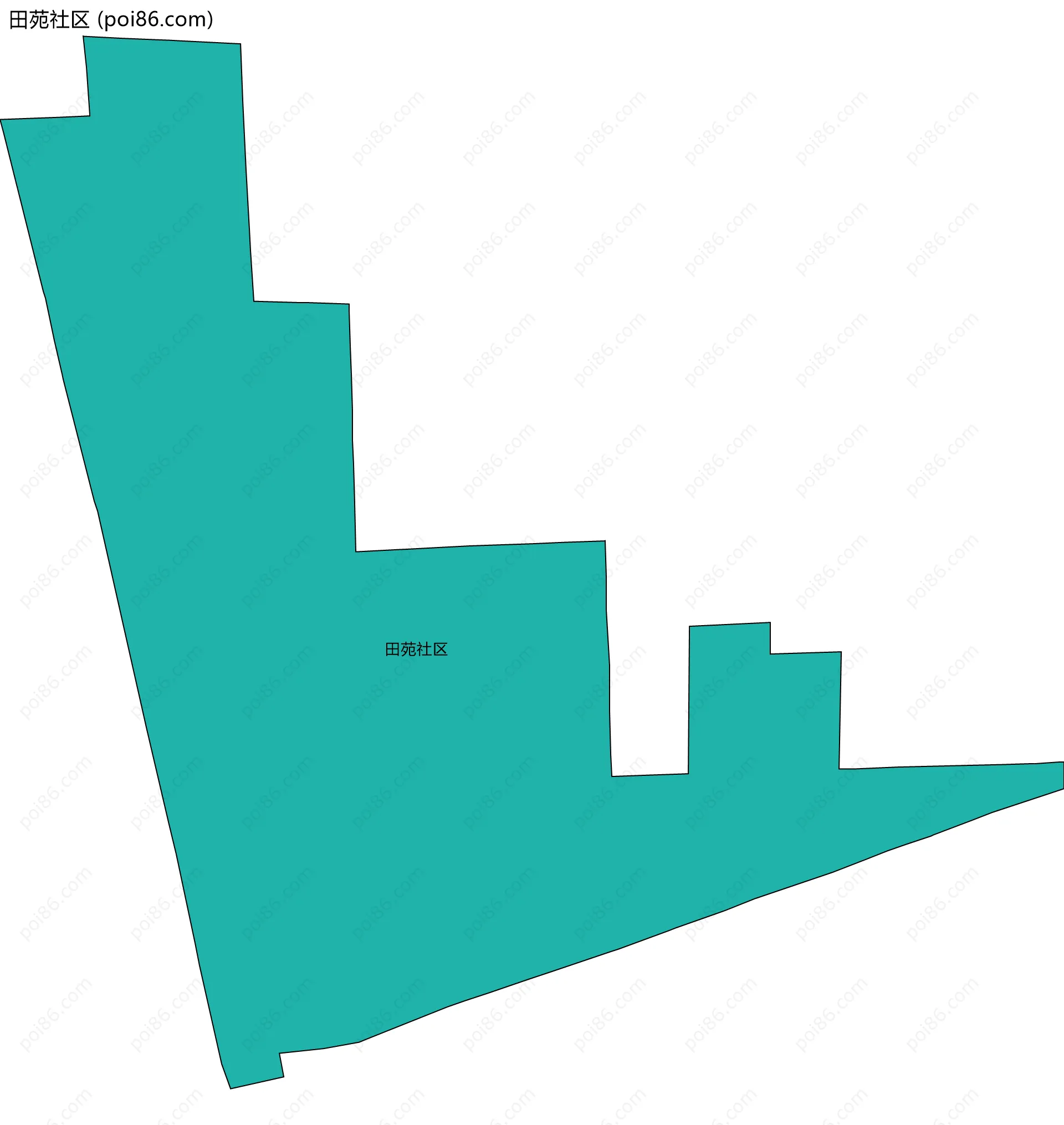 田苑社区边界地图
