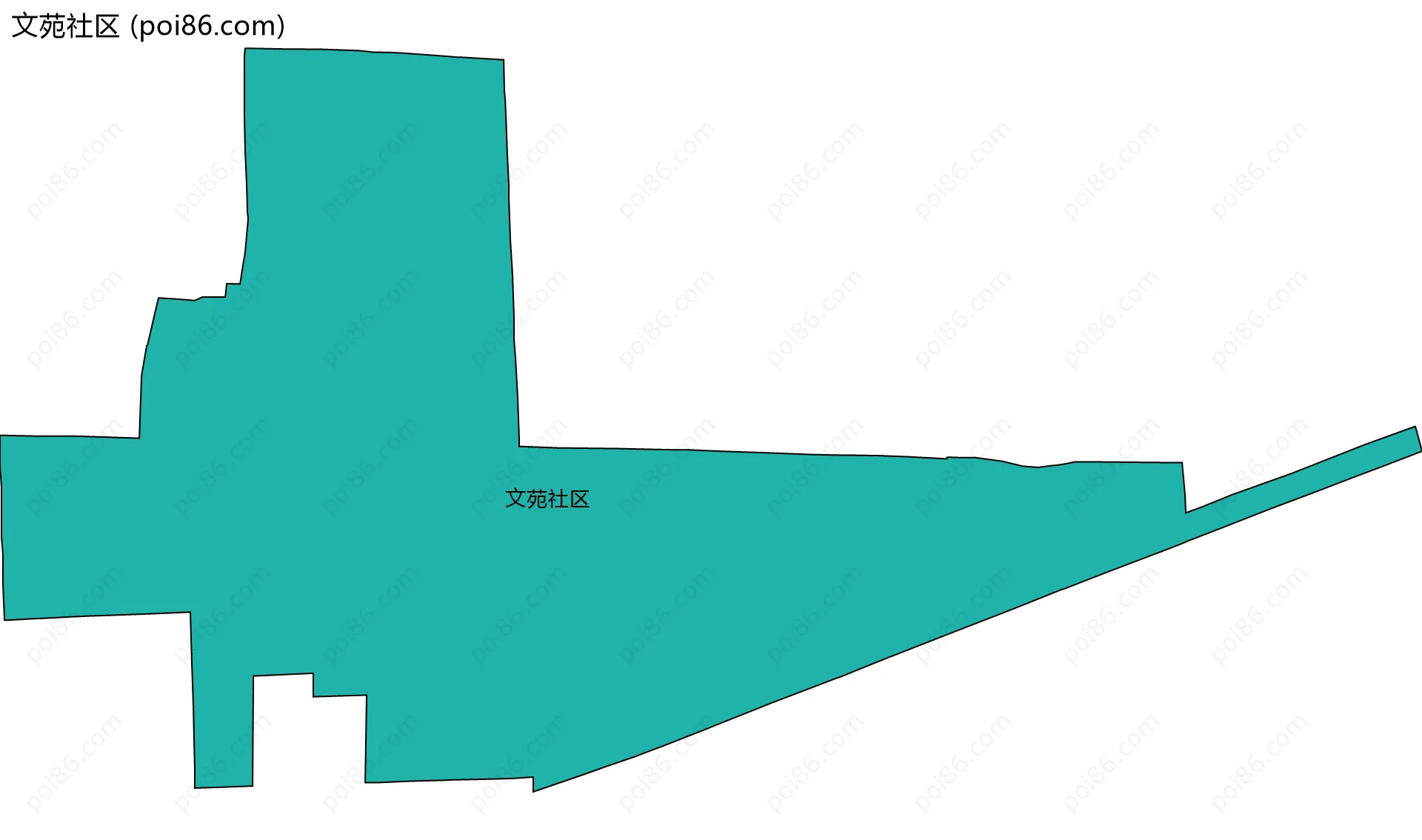 文苑社区边界地图