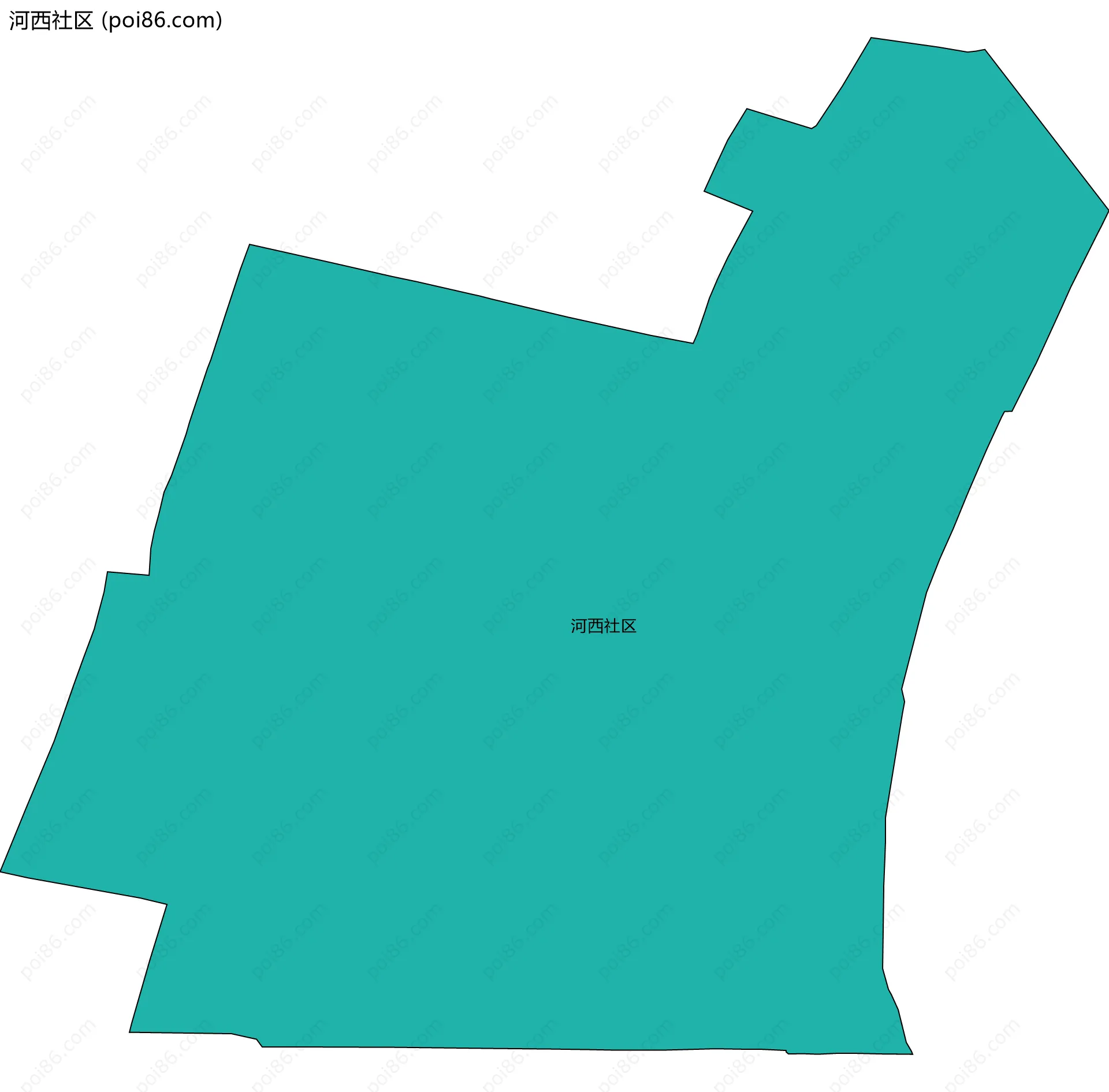河西社区边界地图
